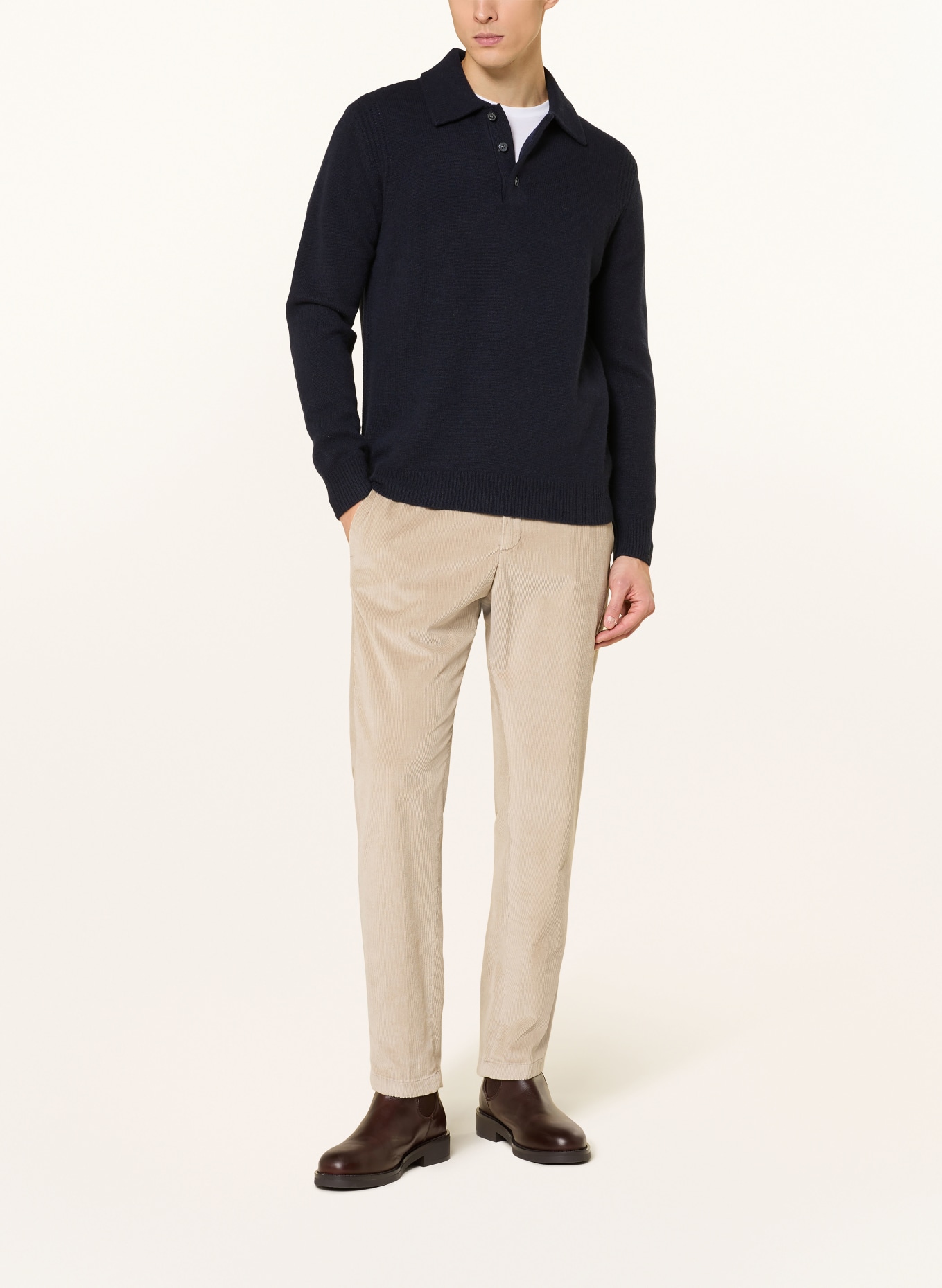 REISS Strick-Poloshirt DEANSGATE: DUNKELBLAU