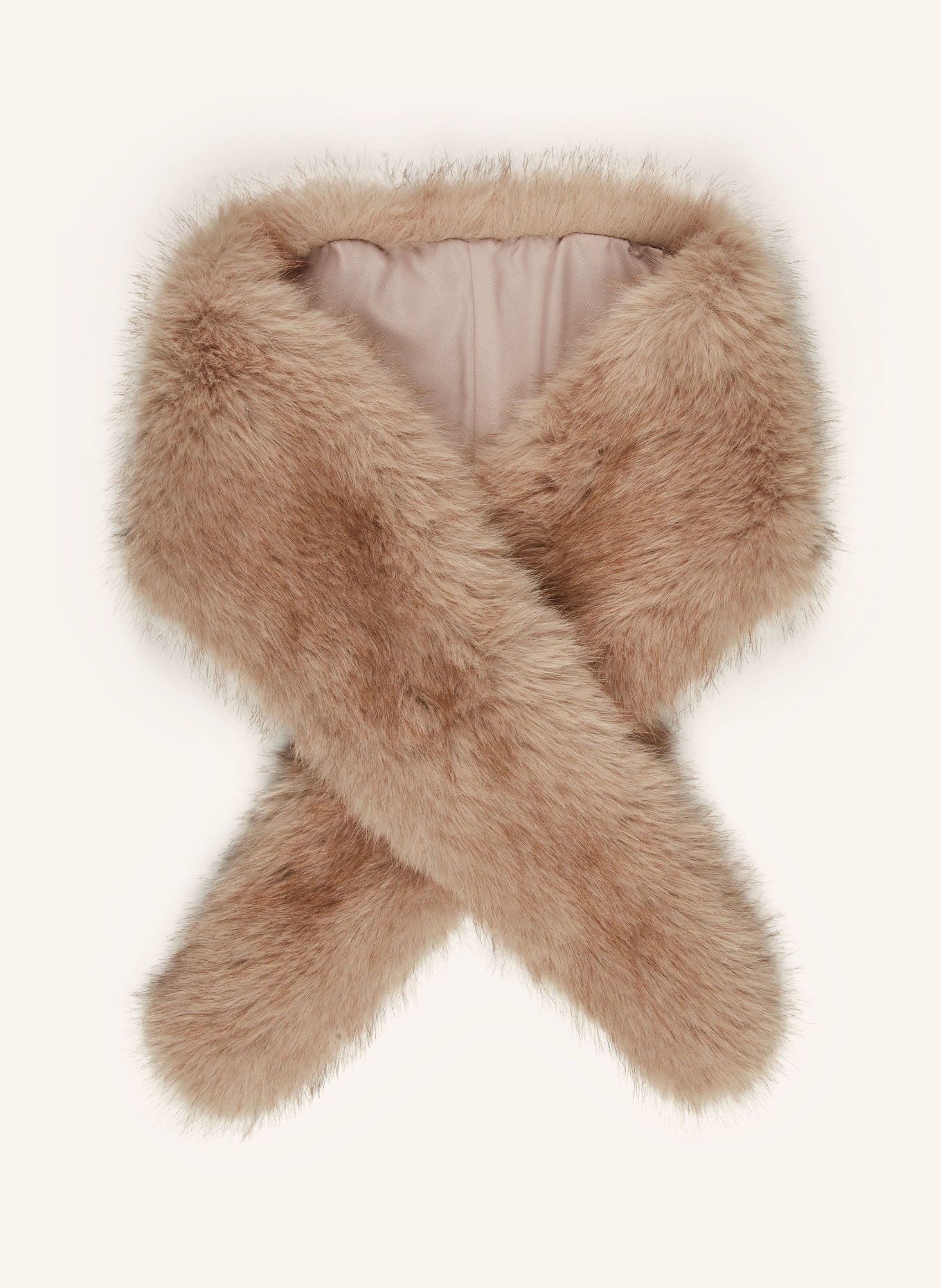 REISS FLORA faux fur collar: LIGHT BROWN