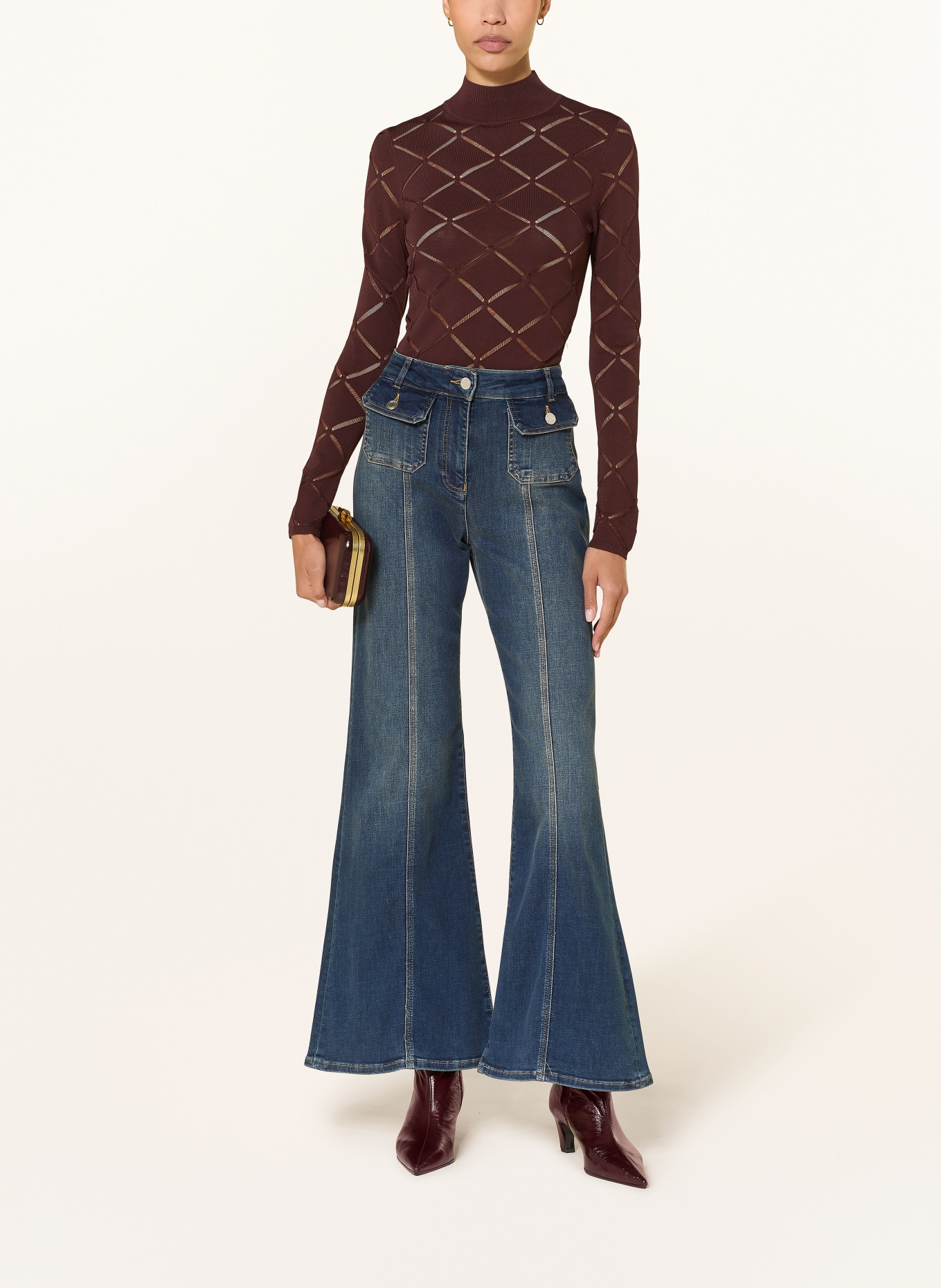 REISS Pullover SEREN: DUNKELBRAUN