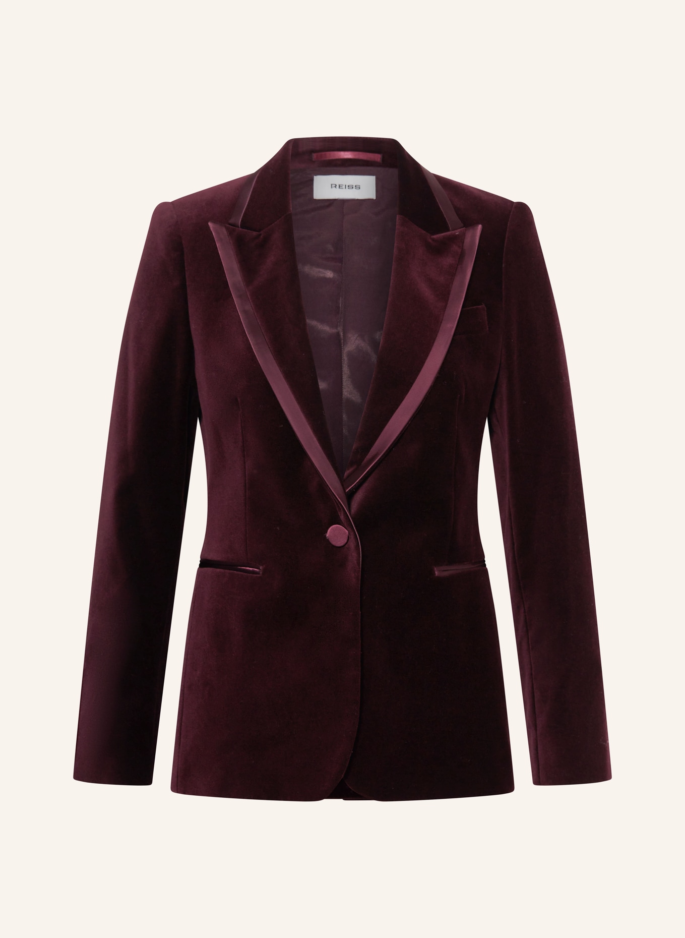 REISS Samtblazer ELIA: DUNKELROT