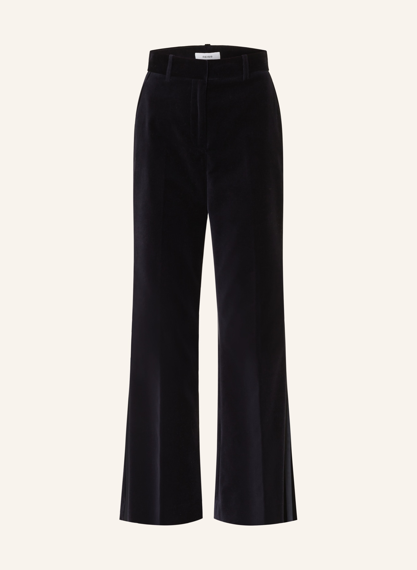 REISS Pantalon en velours côtelé VERDA avec bandes galonnées: BLEU FONCÉ