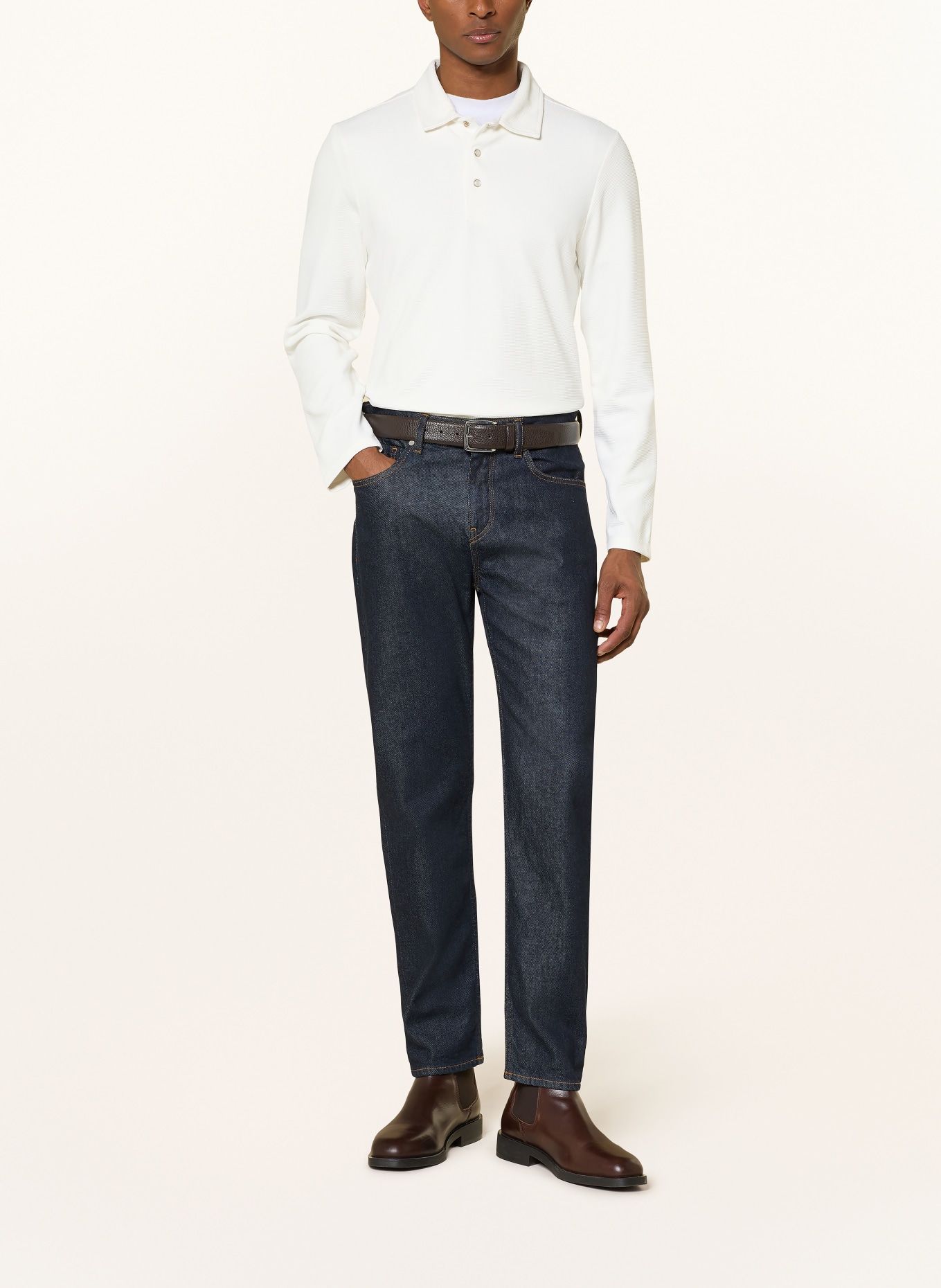 REISS Piqué-Poloshirt TIVOLLI: WEISS