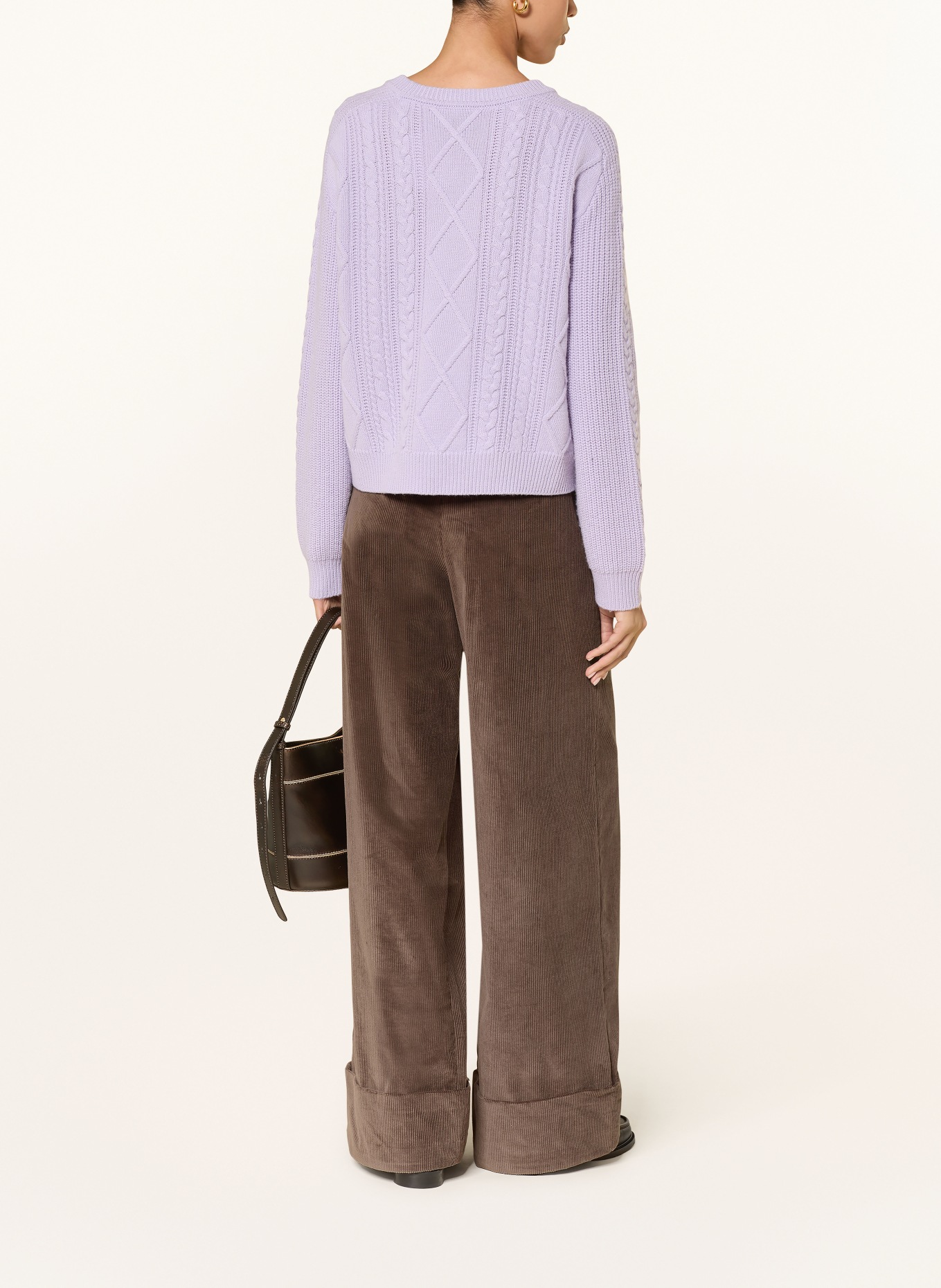 CLAUDIE PIERLOT Marlenehose aus Cord: TAUPE