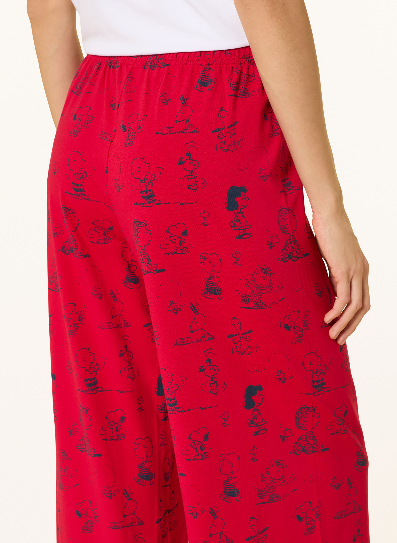 mey Schlafhose mey × PEANUTS: ROT / SCHWARZ