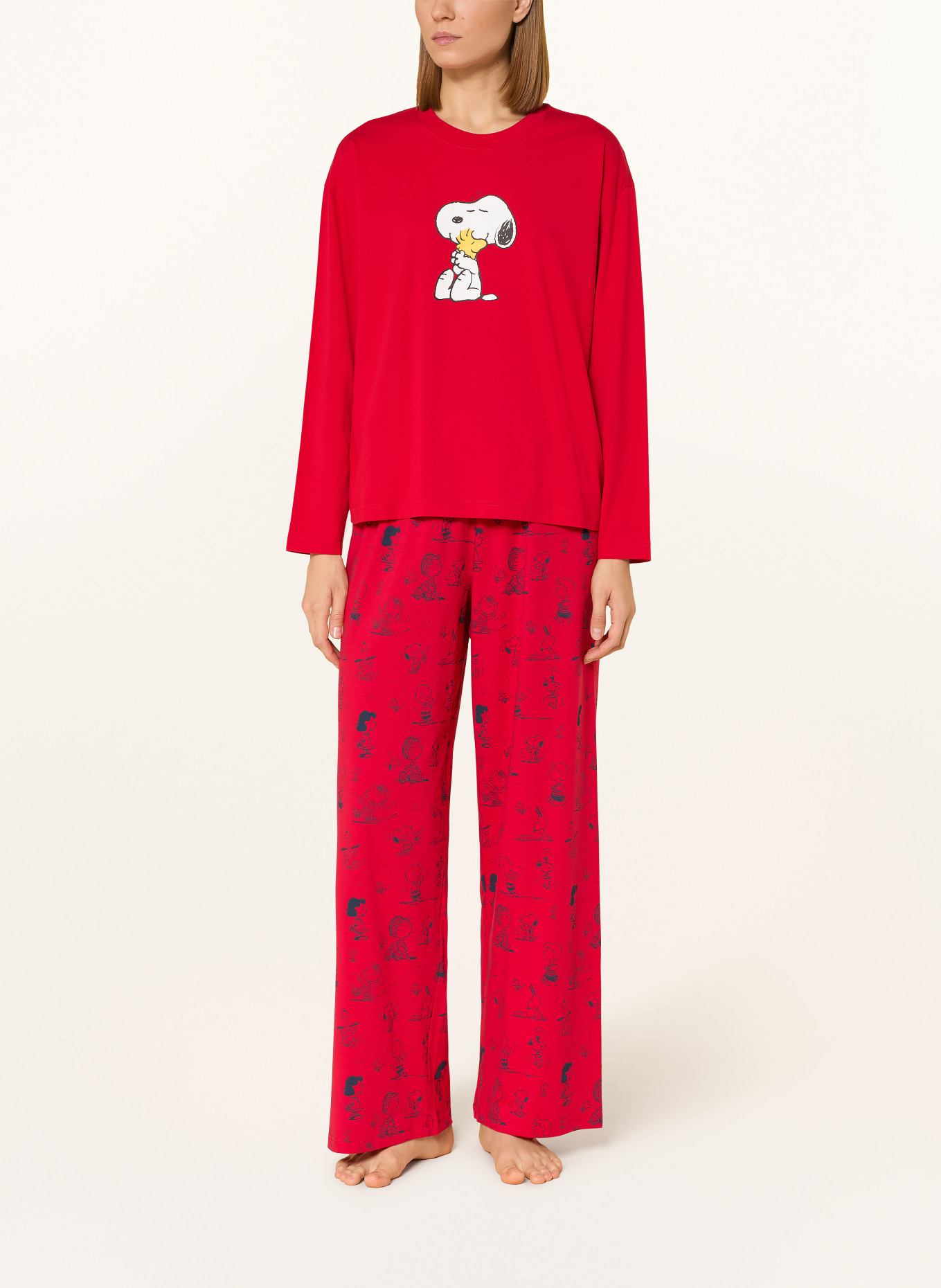 mey Schlafshirt Serie mey x PEANUTS: ROT