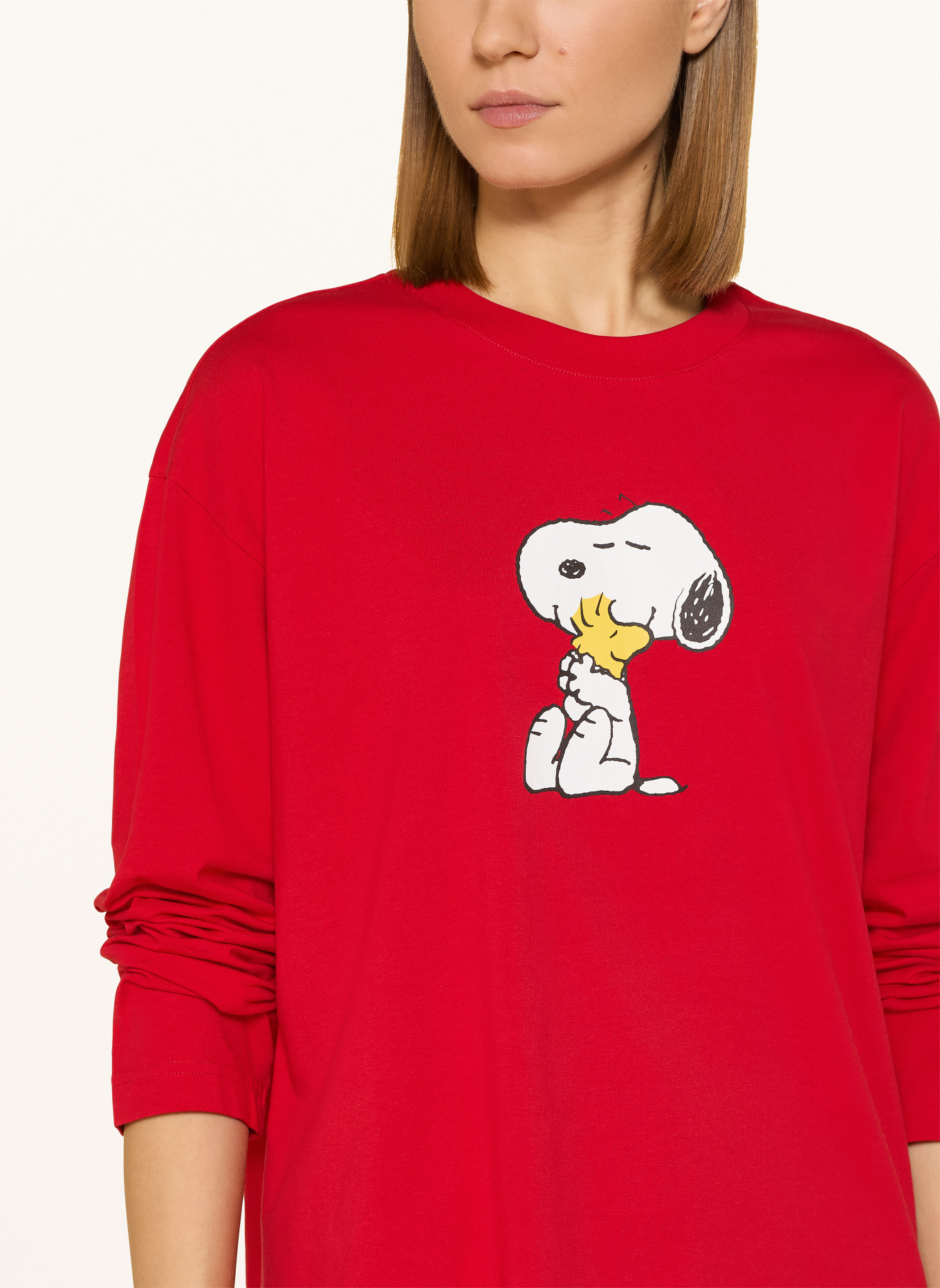 mey Schlafshirt Serie mey x PEANUTS: ROT
