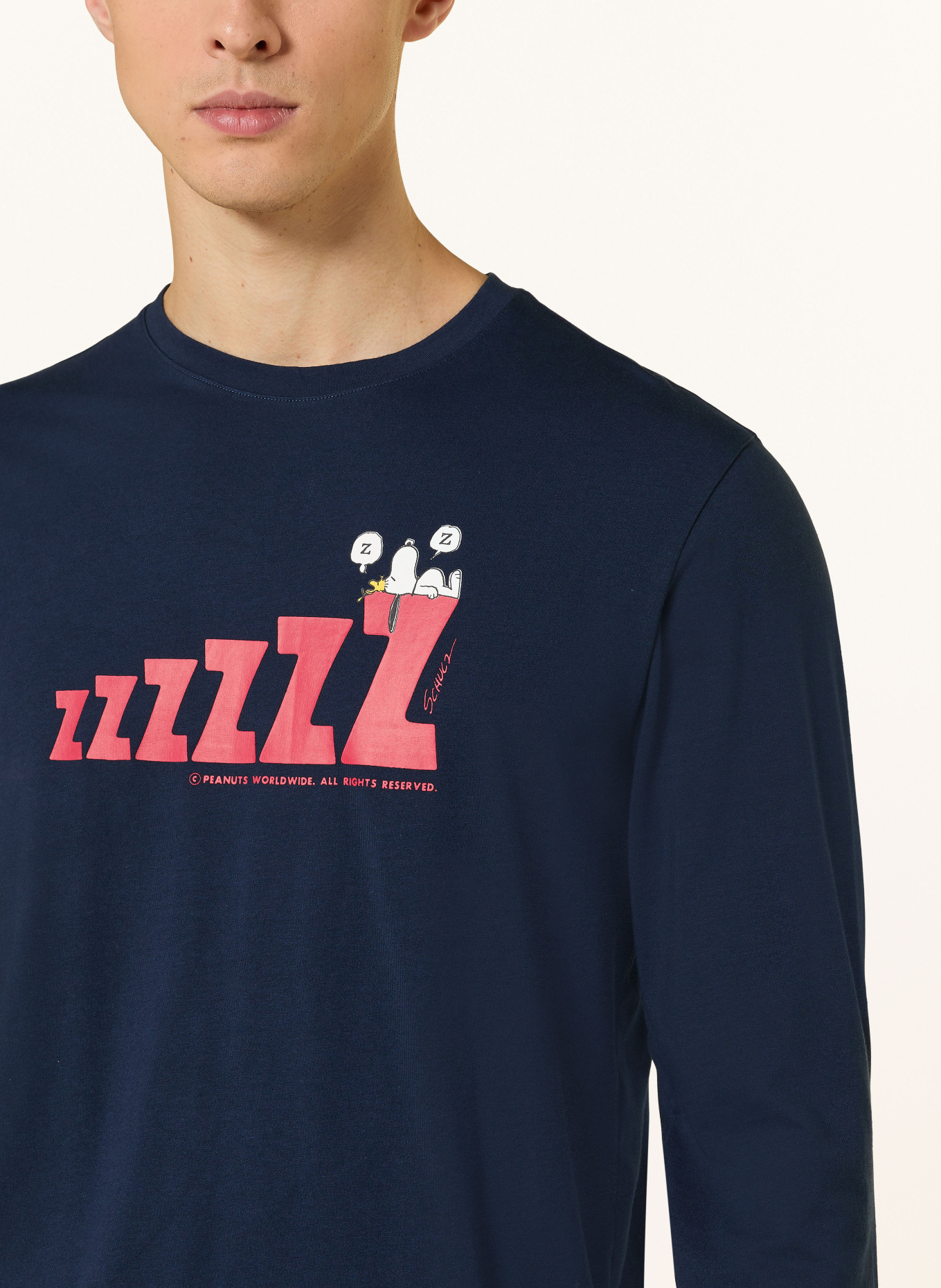 mey Sleep shirt series mey x PEANUTS: BLUE / RED / WHITE