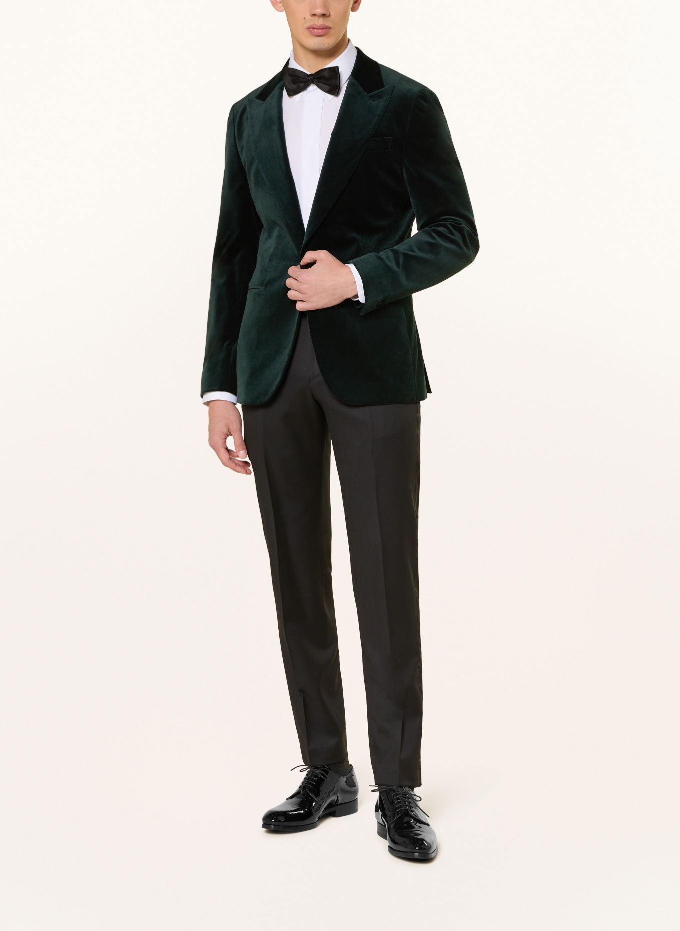 REISS Samtsakko APSARA Slim Fit: DUNKELGRÜN