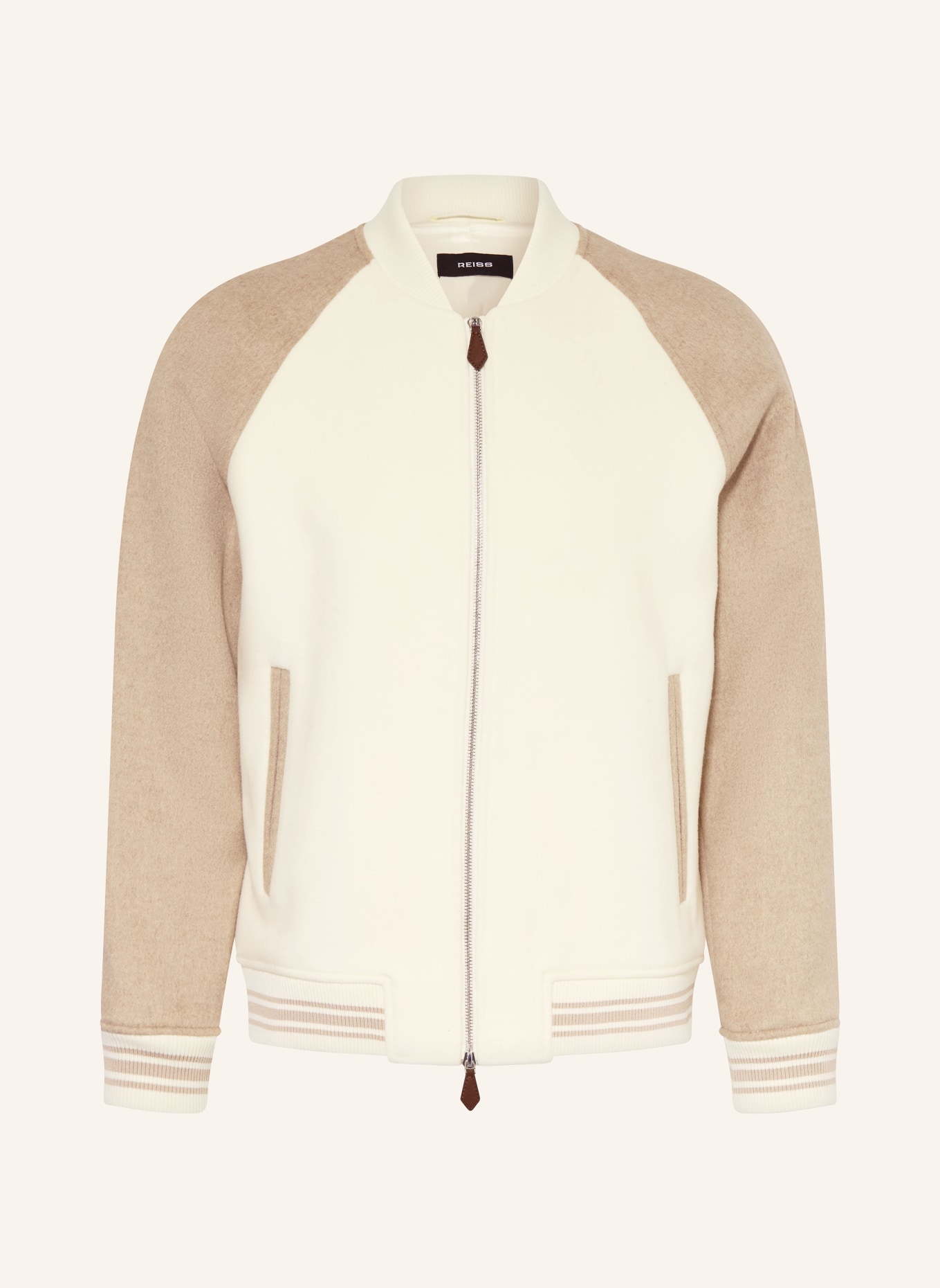 REISS Blouson RYLAN: WEISS / HELLBRAUN