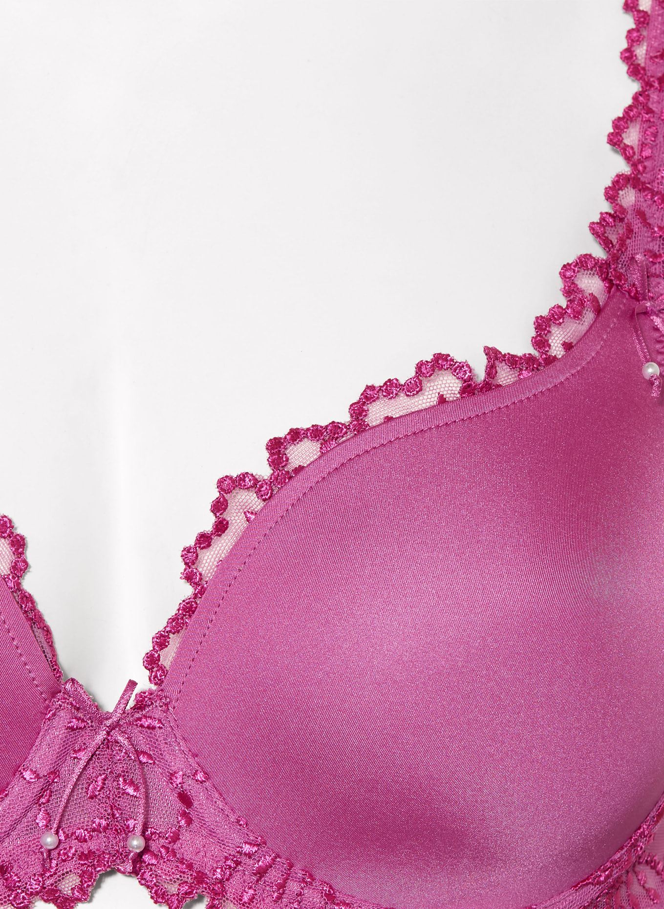 MARIE JO Schalen-BH JANE mit Schmuckperlen: FUCHSIA