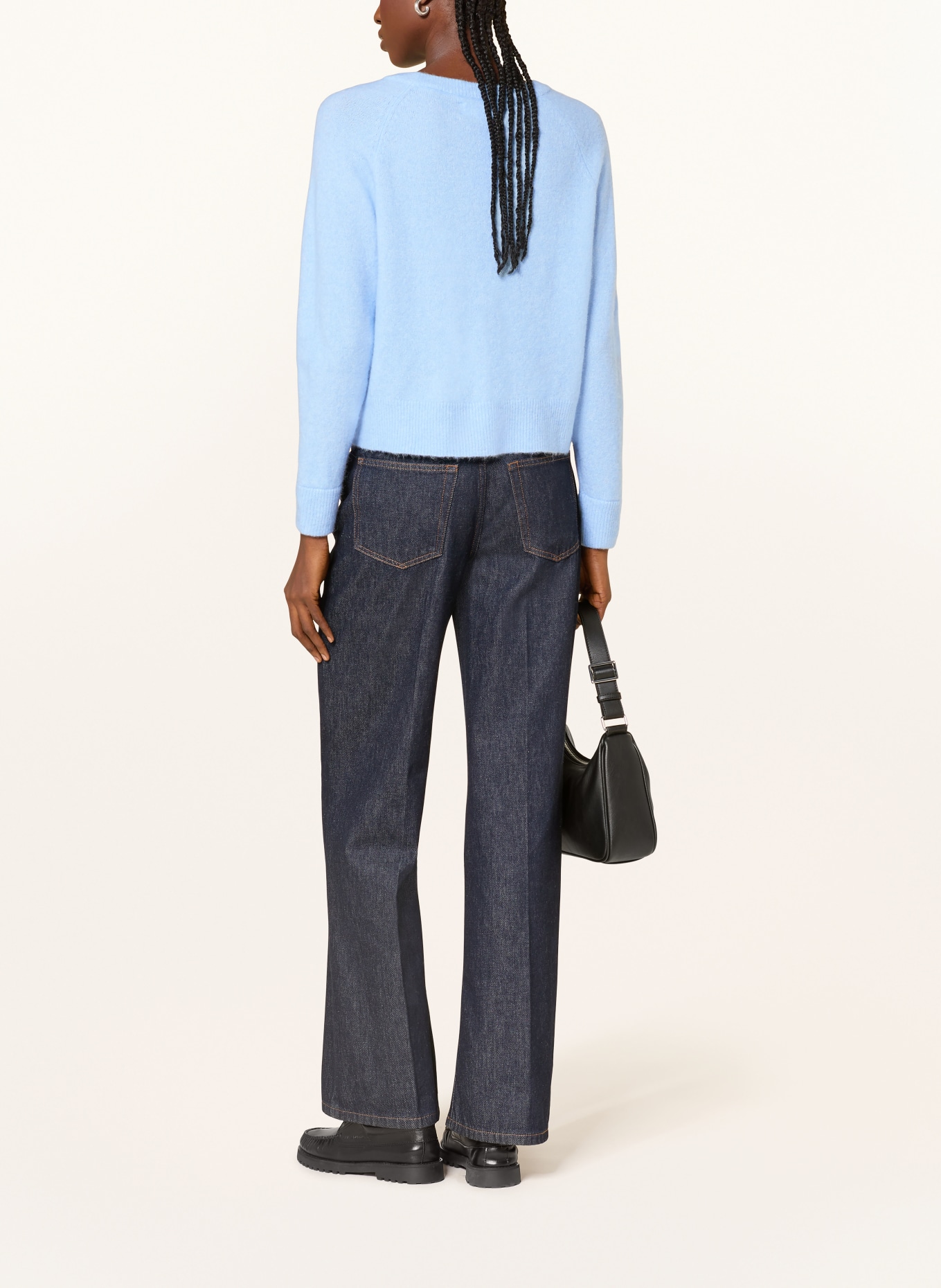 SAMSØE  SAMSØE Pullover NOR O-N SHORT mit Alpaka: HELLBLAU