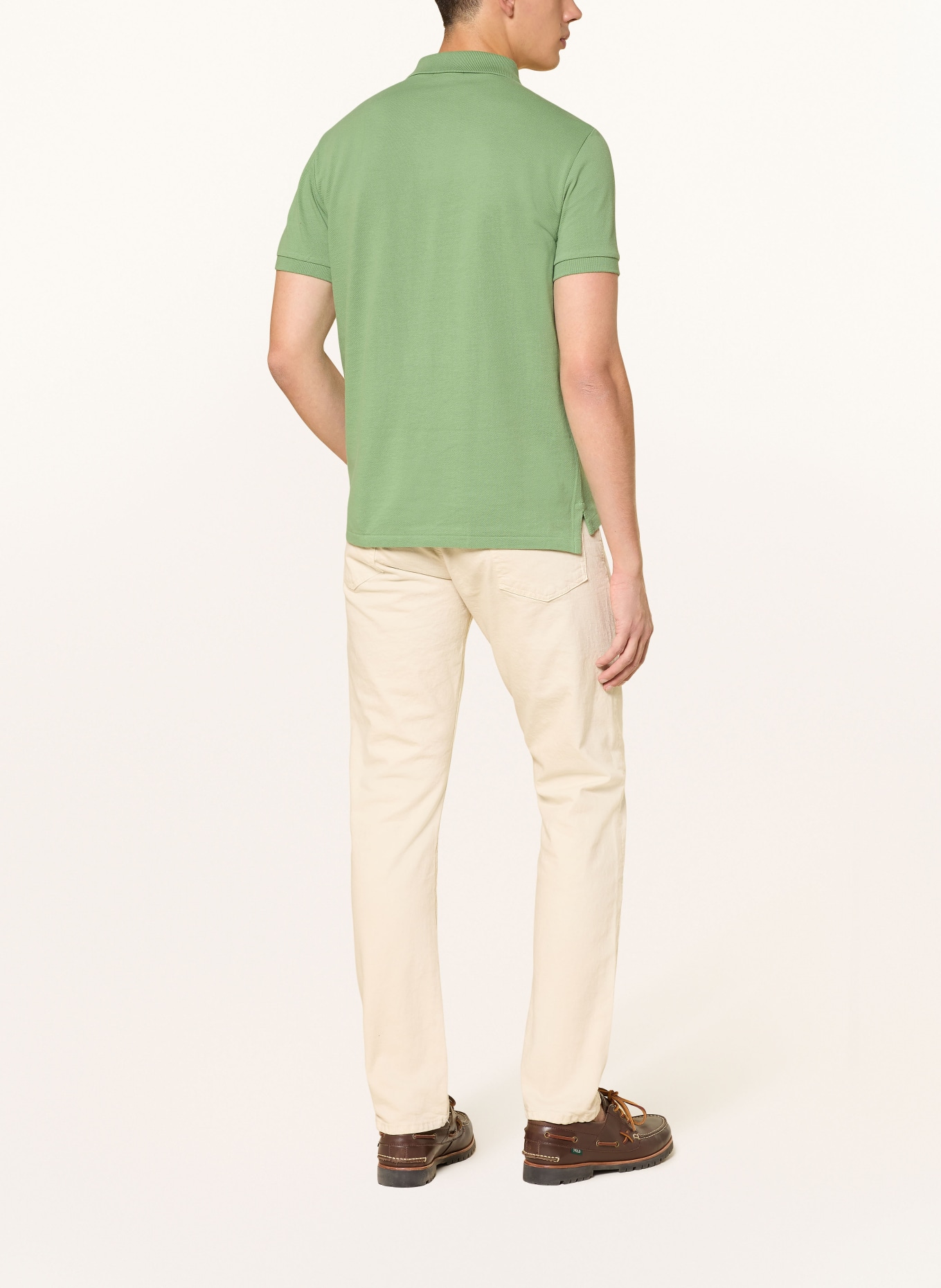 POLO RALPH LAUREN Piqué-Poloshirt Custom Slim Fit: GRÜN / LACHS