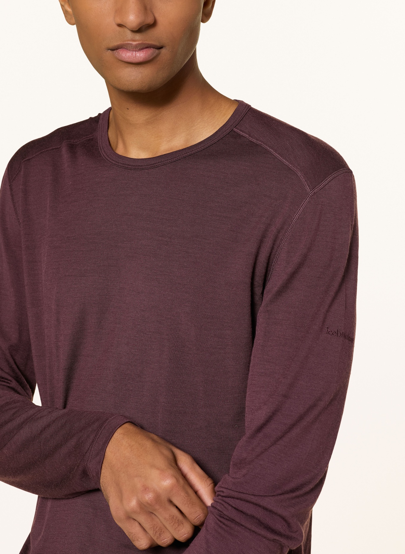 icebreaker Funktionswäsche-Shirt 200 OASIS aus Merinowolle: DUNKELROT