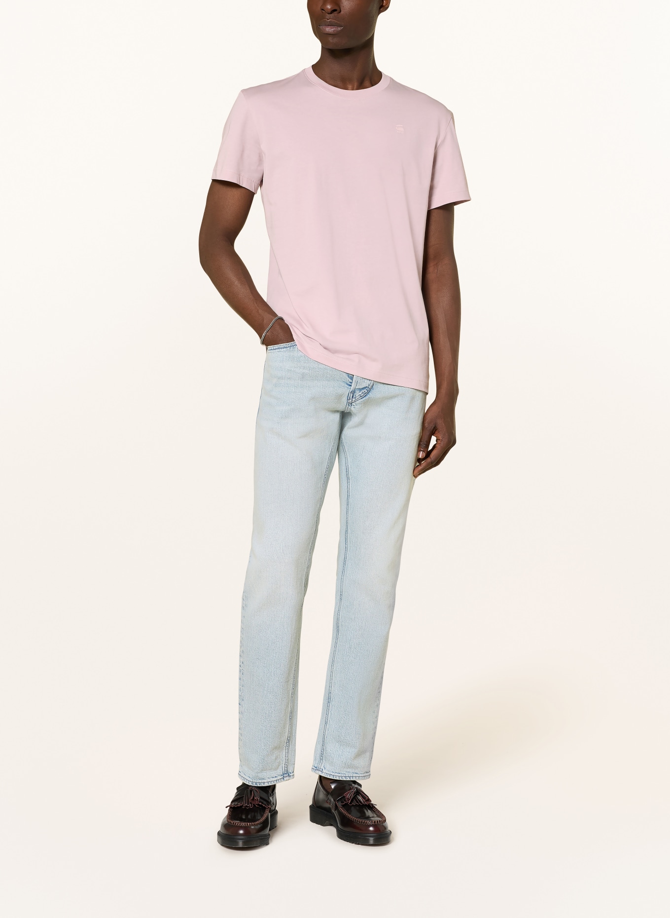 G-Star Tričko BASE: SVĚTLE FIALOVÁ