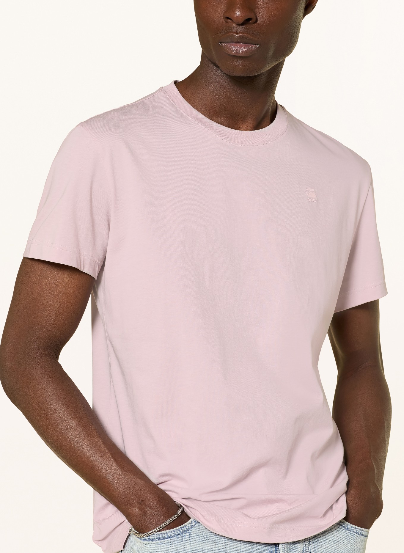 G-Star Tričko BASE: SVĚTLE FIALOVÁ