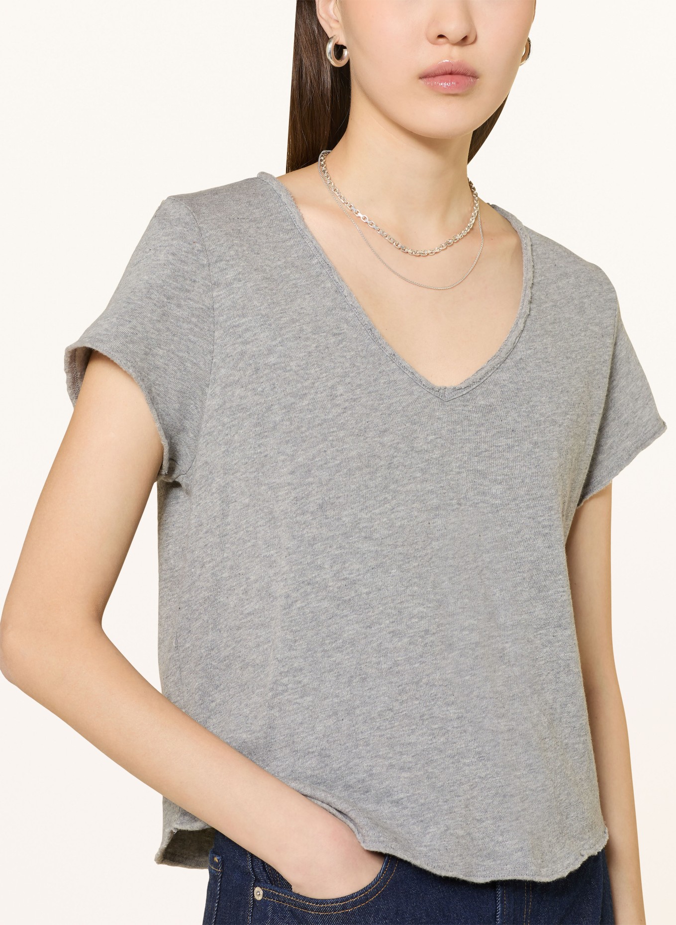 American Vintage T-shirt SONOMA: GRIS CHINÉ HEATHER GREY