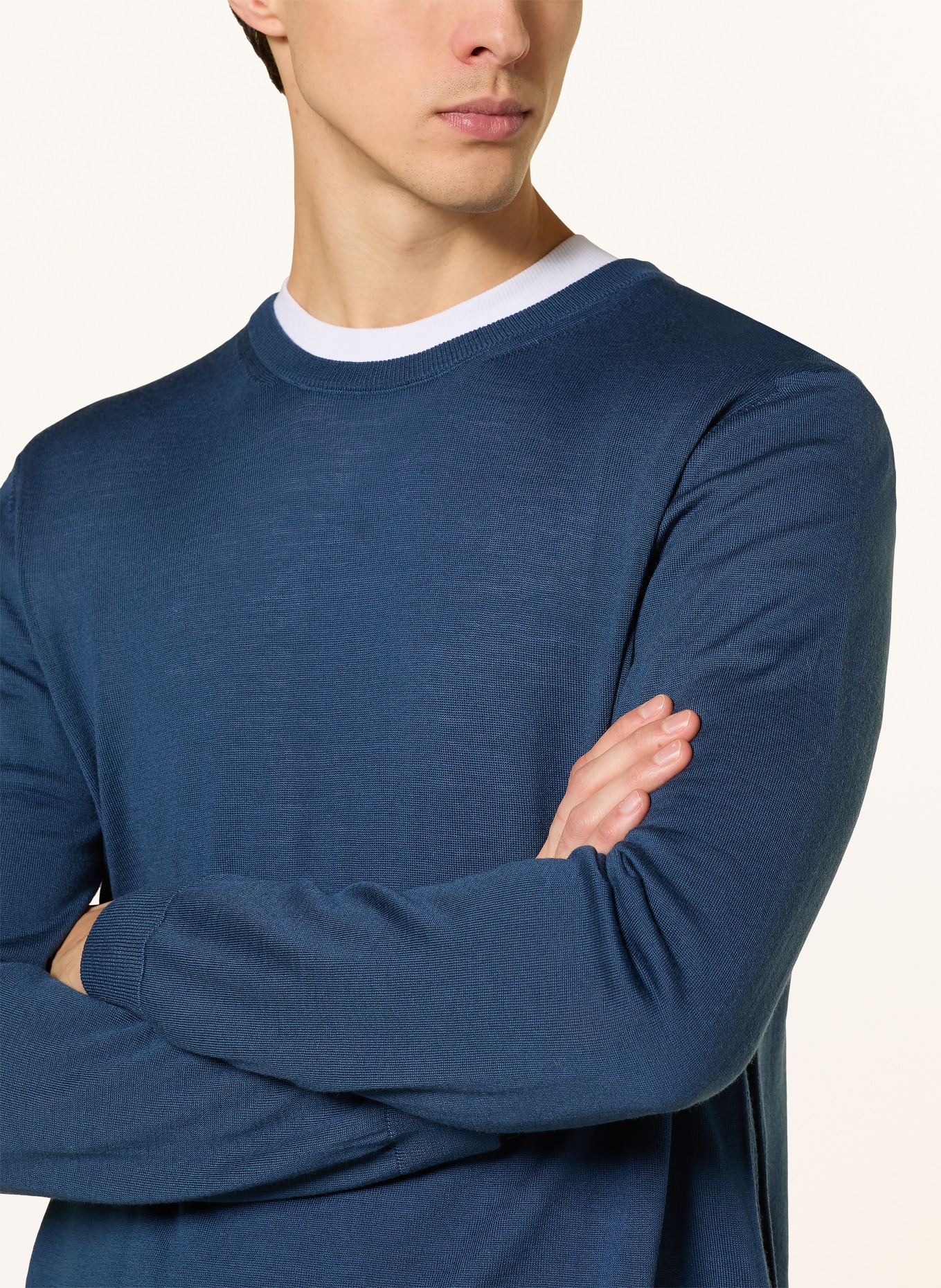 BOSS Pullover LENO: BLAU