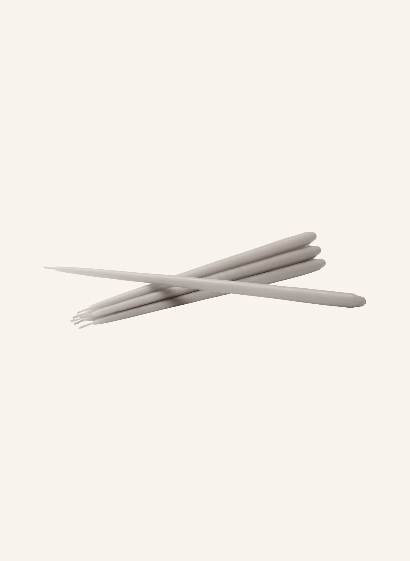 STOFF NAGEL Set of 6 taper candles: TAUPE