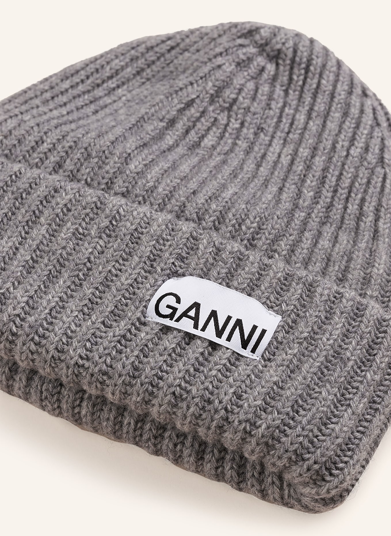 GANNI Mütze: GRAU