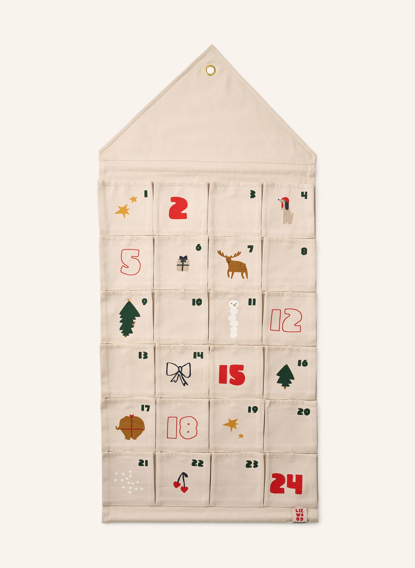 LIEWOOD Adventskalender BABBO zum Befüllen: BEIGE