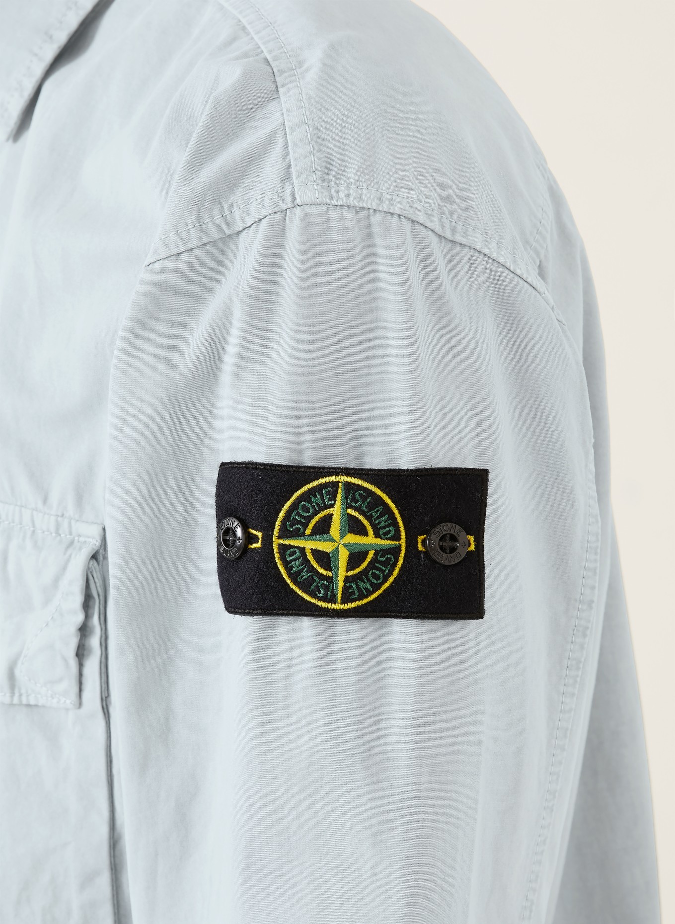 STONE ISLAND Overshirt: BLUE GRAY