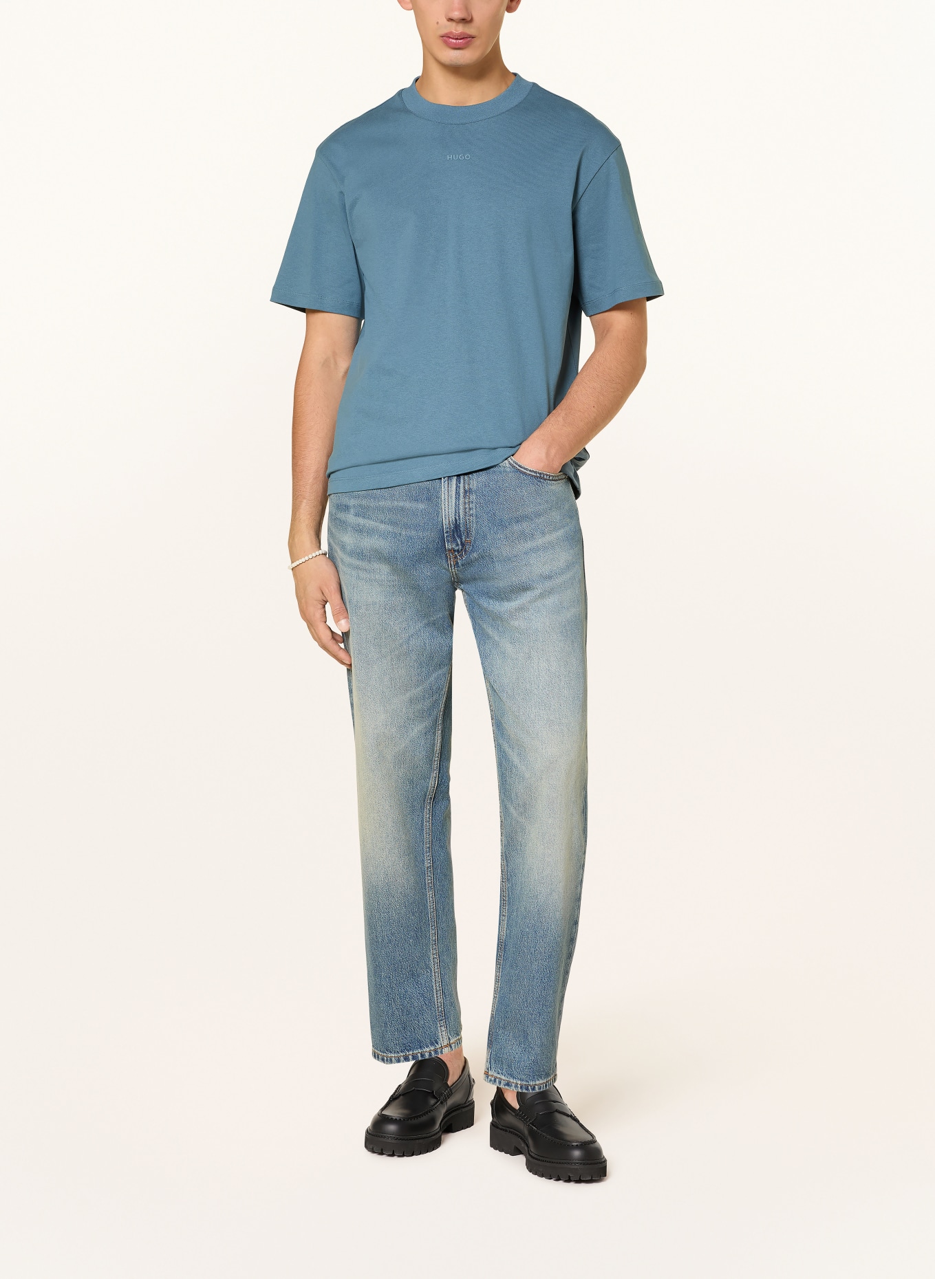 HUGO T-Shirt DAPOLINO: BLAU