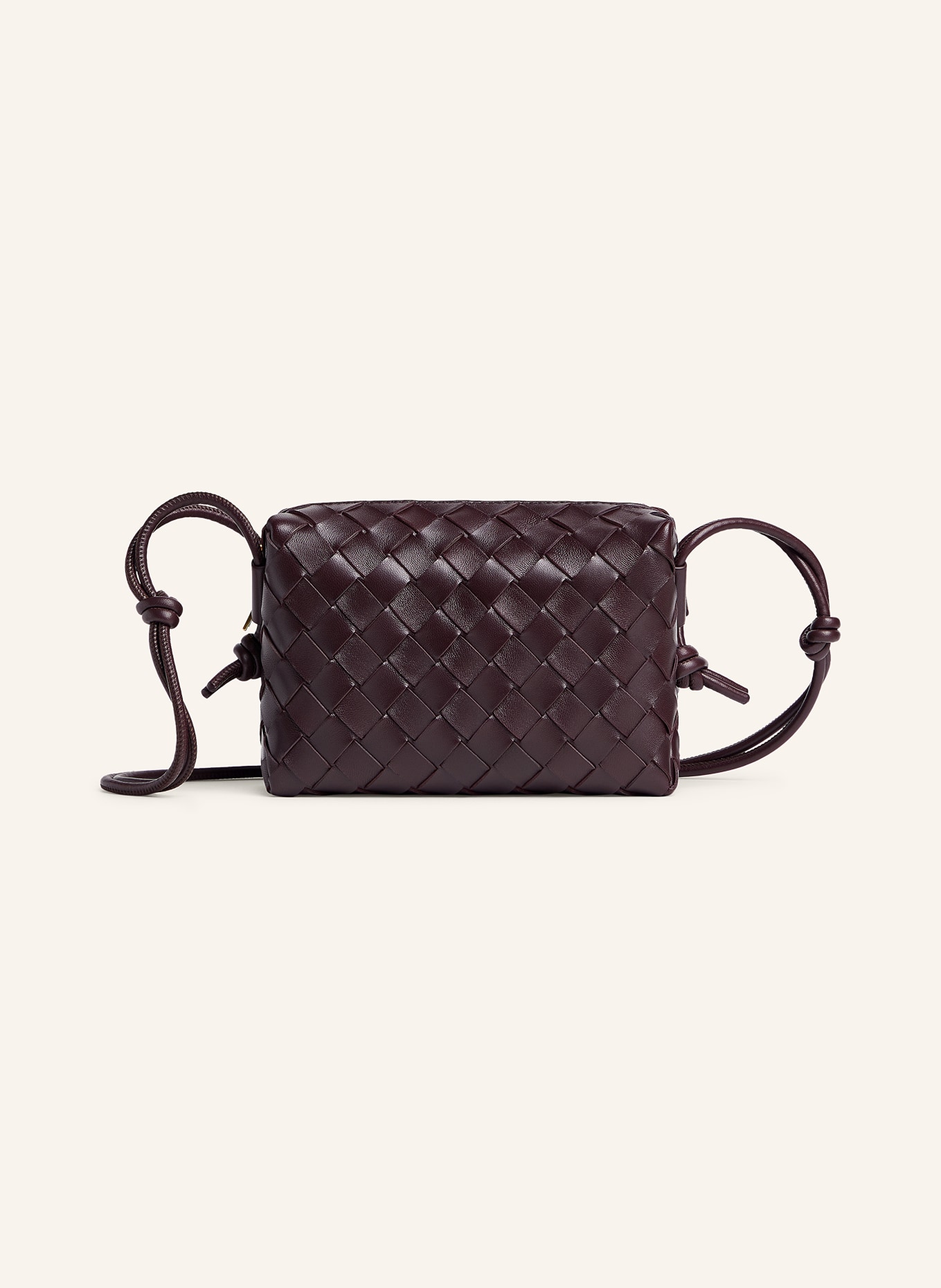 BOTTEGA VENETA Umhängetasche MINI LOOP: DARK BAROLO/GOLD