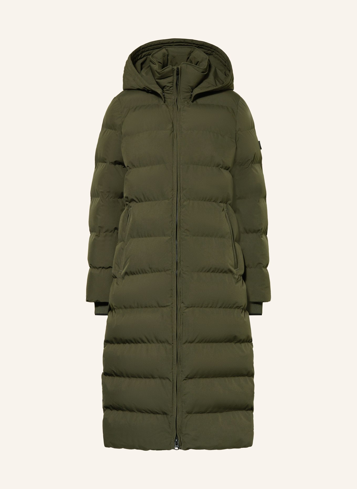 WELLENSTEYN Steppmantel GOLDMINE EXTRA LONG mit abnehmbarer Kapuze: DUNKELGRÜN