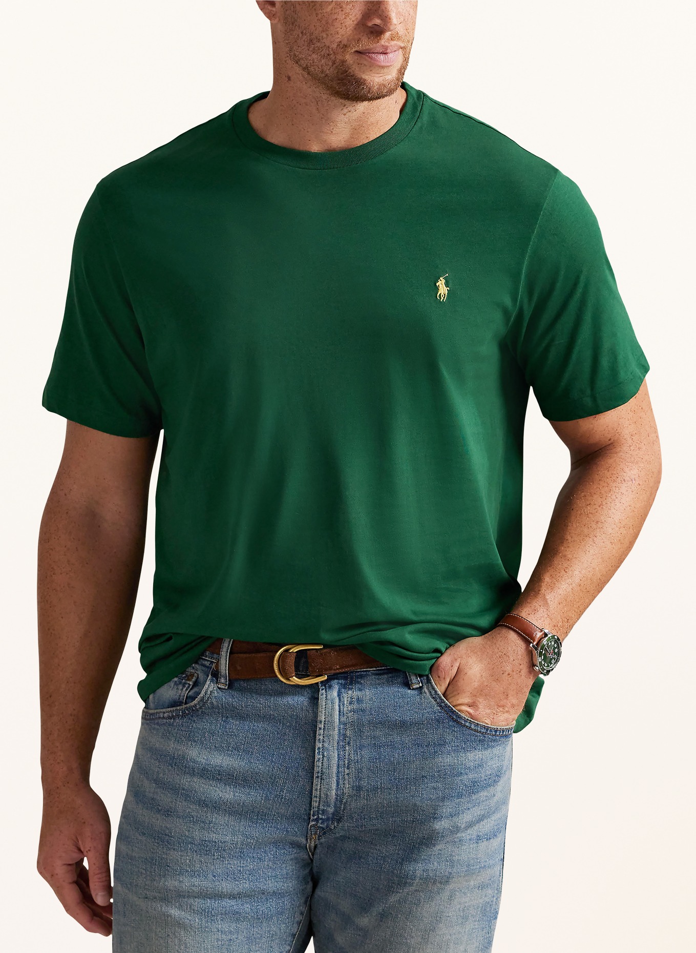 POLO RALPH LAUREN Big & Tall T-shirt: DARK GREEN