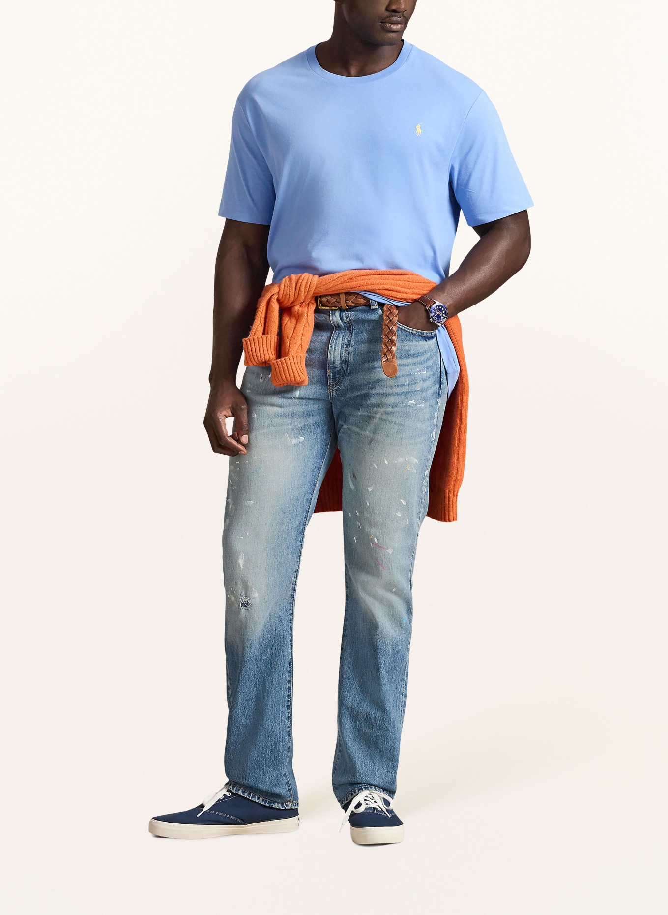 POLO RALPH LAUREN Big & Tall T-shirt: LIGHT BLUE