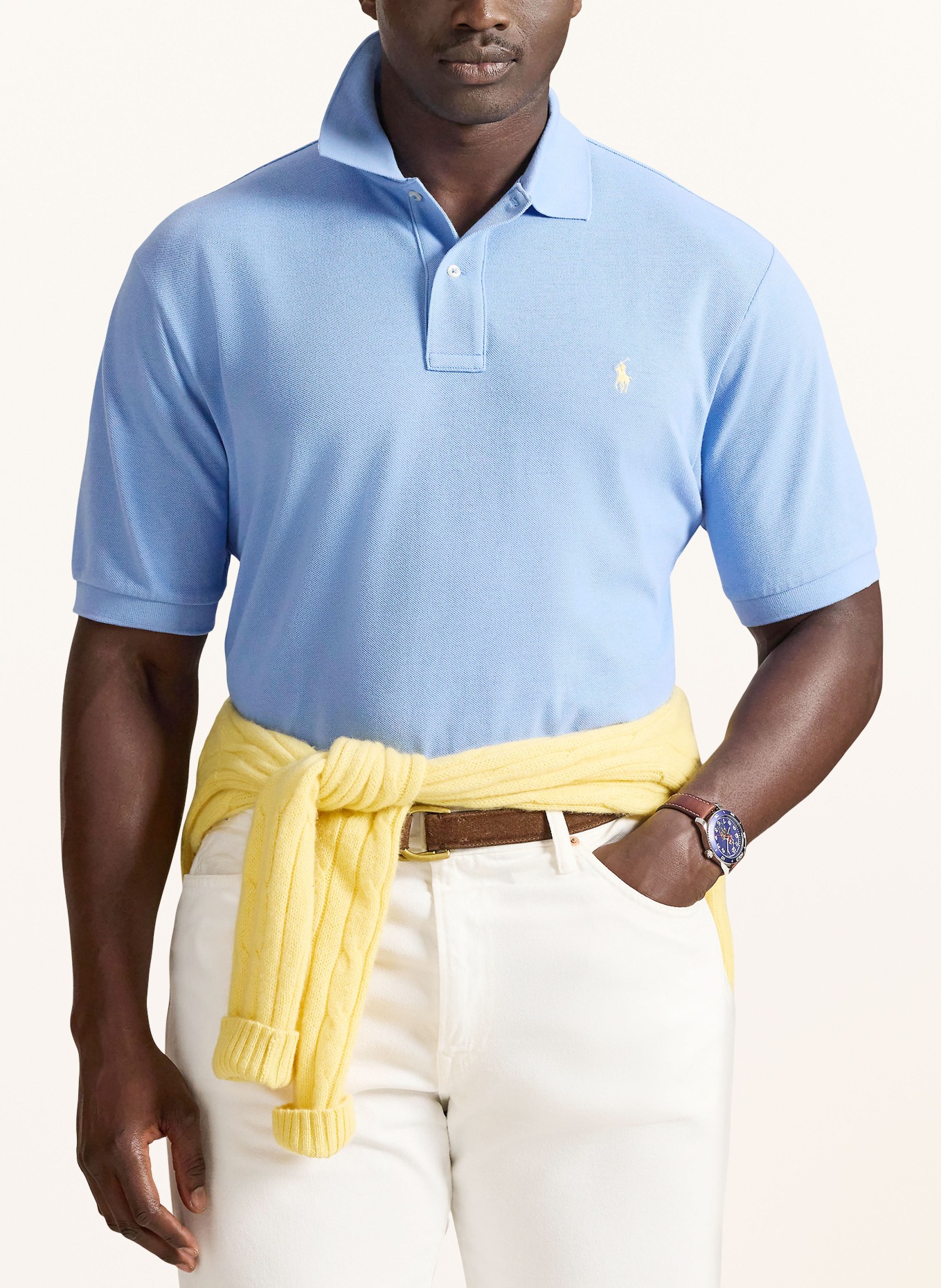 POLO RALPH LAUREN Big & Tall Piqué-Poloshirt: HELLBLAU