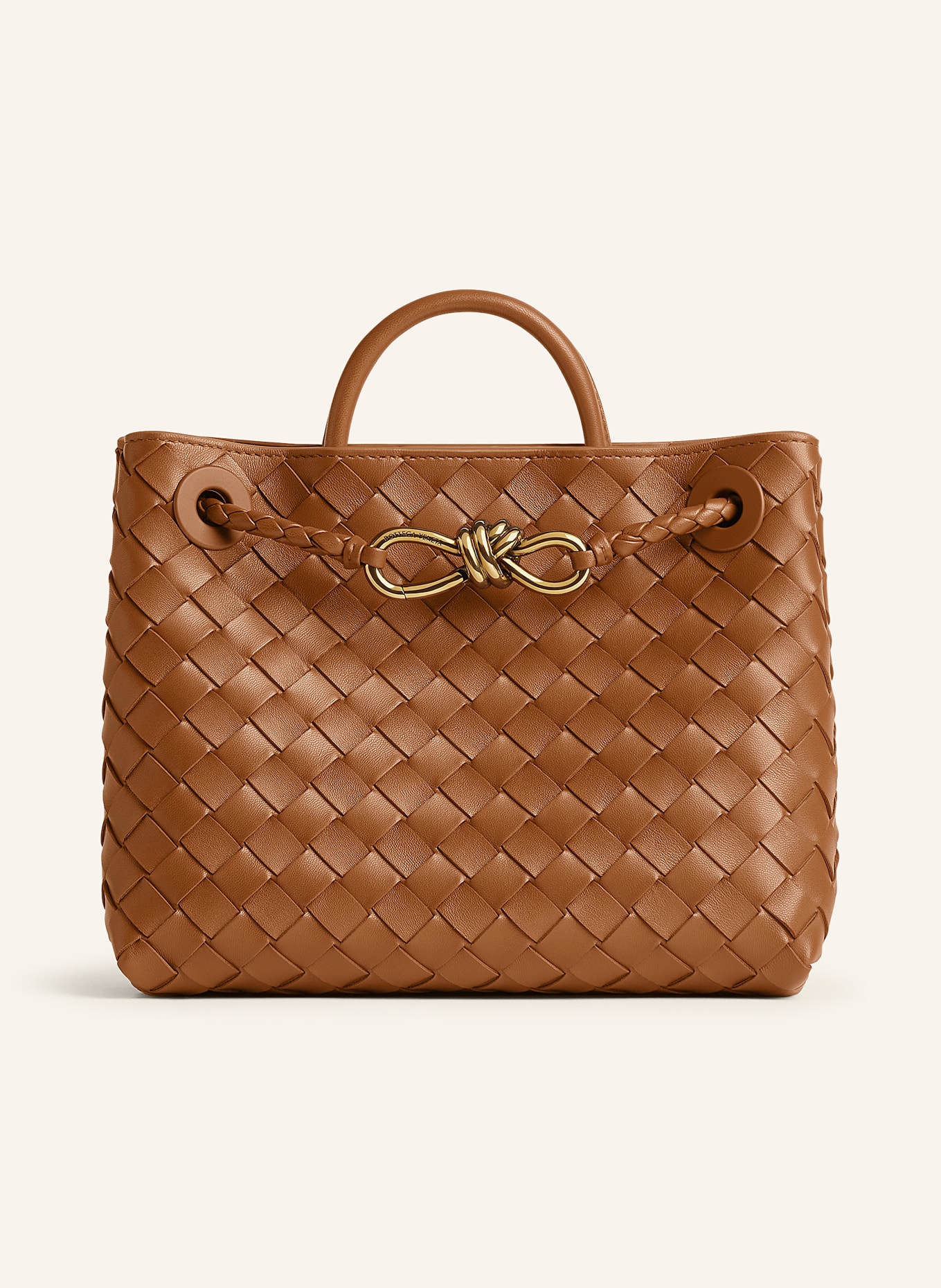 BOTTEGA VENETA Handtasche ANDIAMO SMALL: AMBER/MUSE BRASS