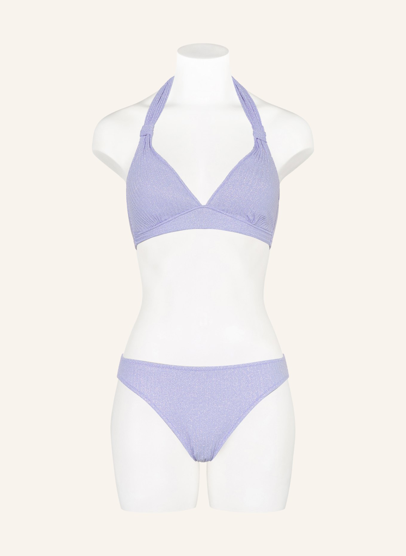 MARIE JO Triangel-Bikini-Top TINJIS mit Glitzergarn: HELLLILA