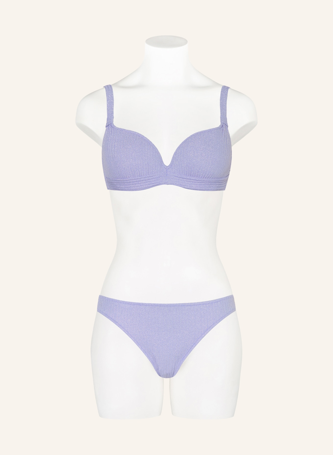 MARIE JO Bikiny s ramínky TINJIS s třpytivou nití: SVĚTLE FIALOVÁ