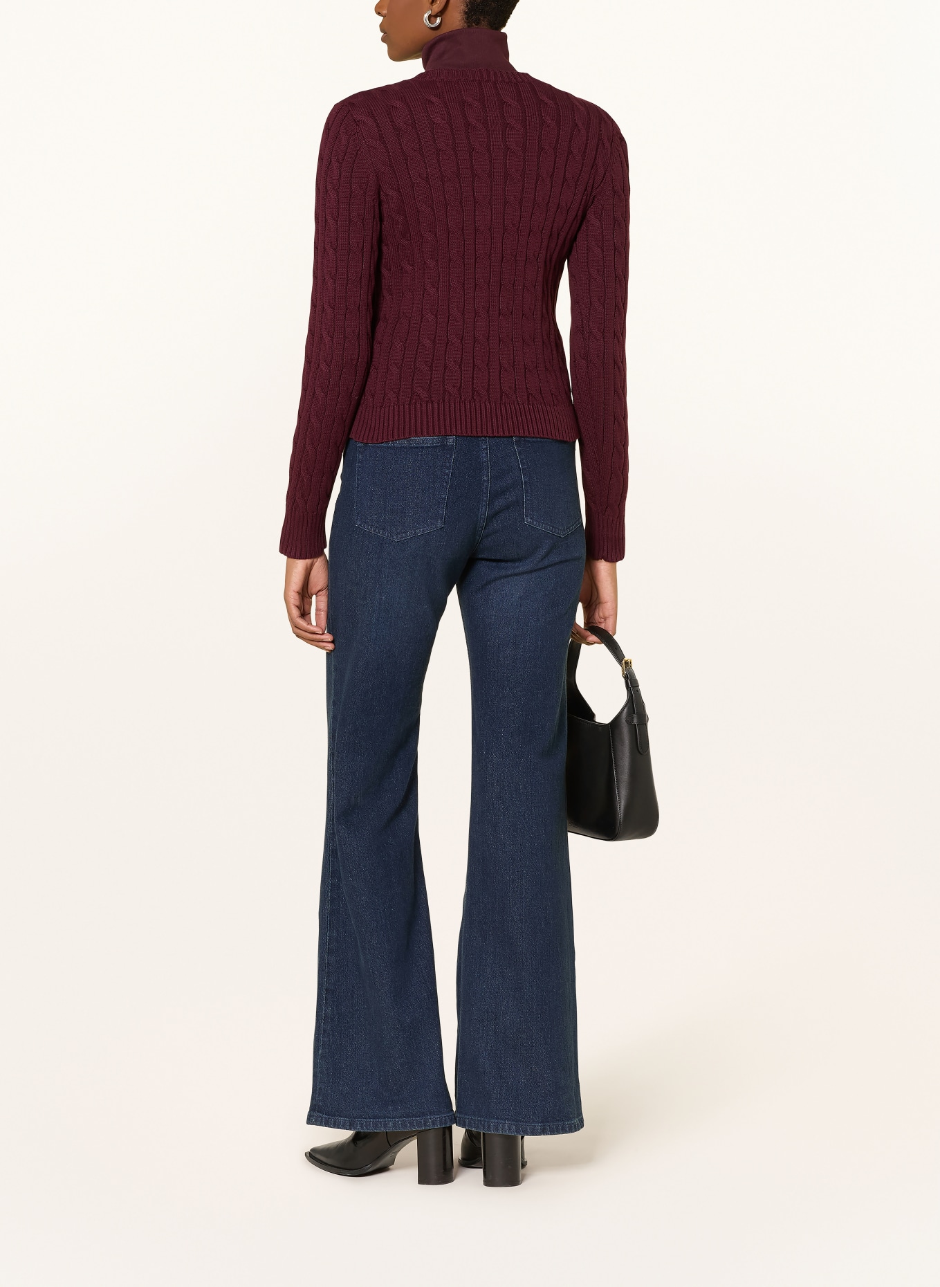 LAUREN RALPH LAUREN Strickjacke: DUNKELROT