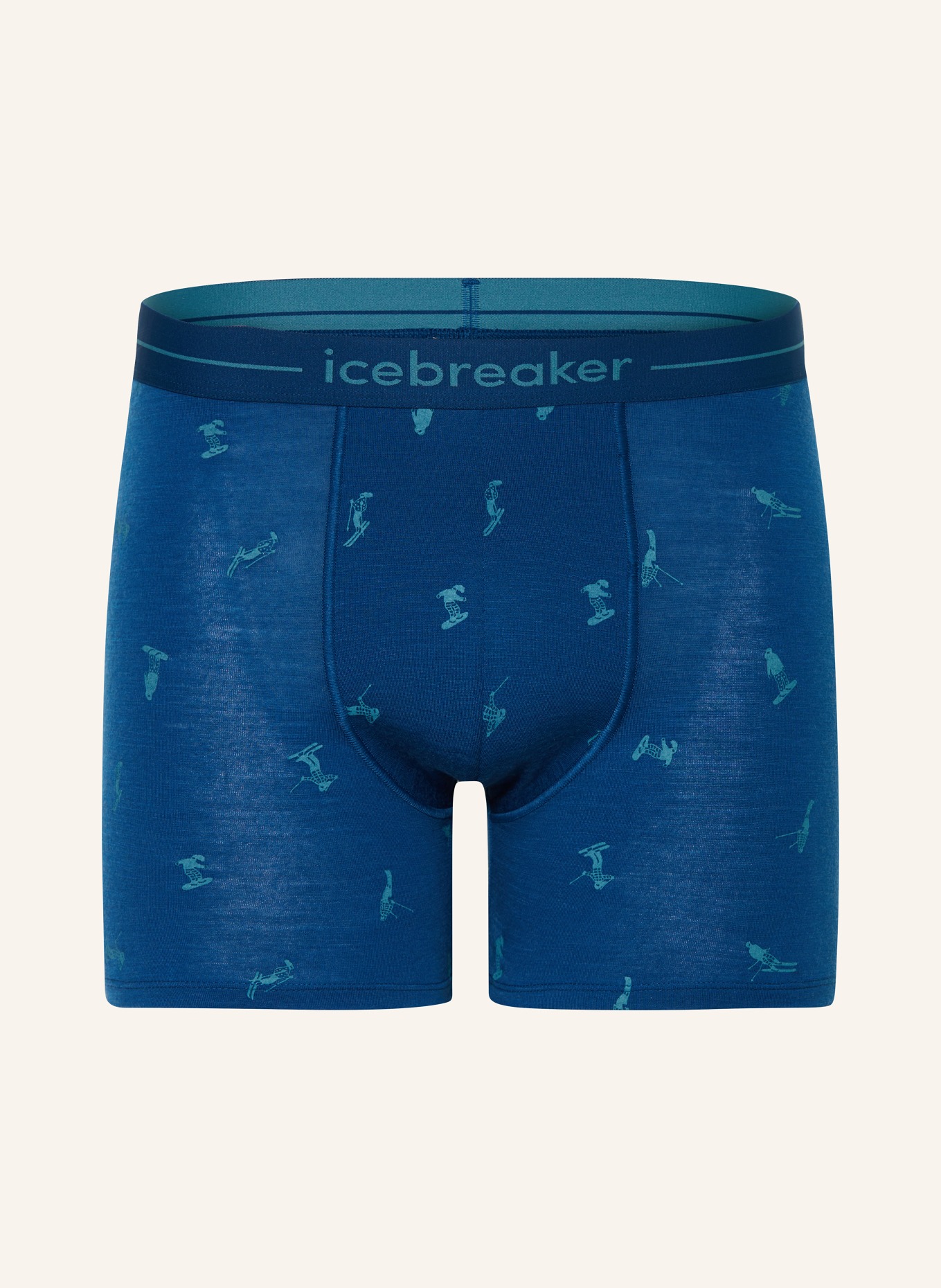 icebreaker Functional underwear boxer shorts ANATOMICA made of merino wool: BLUE / TEAL