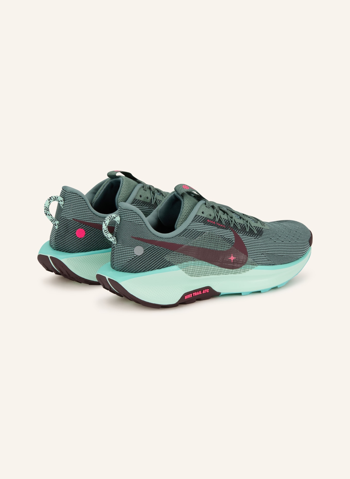 Nike Trailrunning-Schuhe REACTX PEGASUS TRAIL 5: KHAKI / DUNKELROT