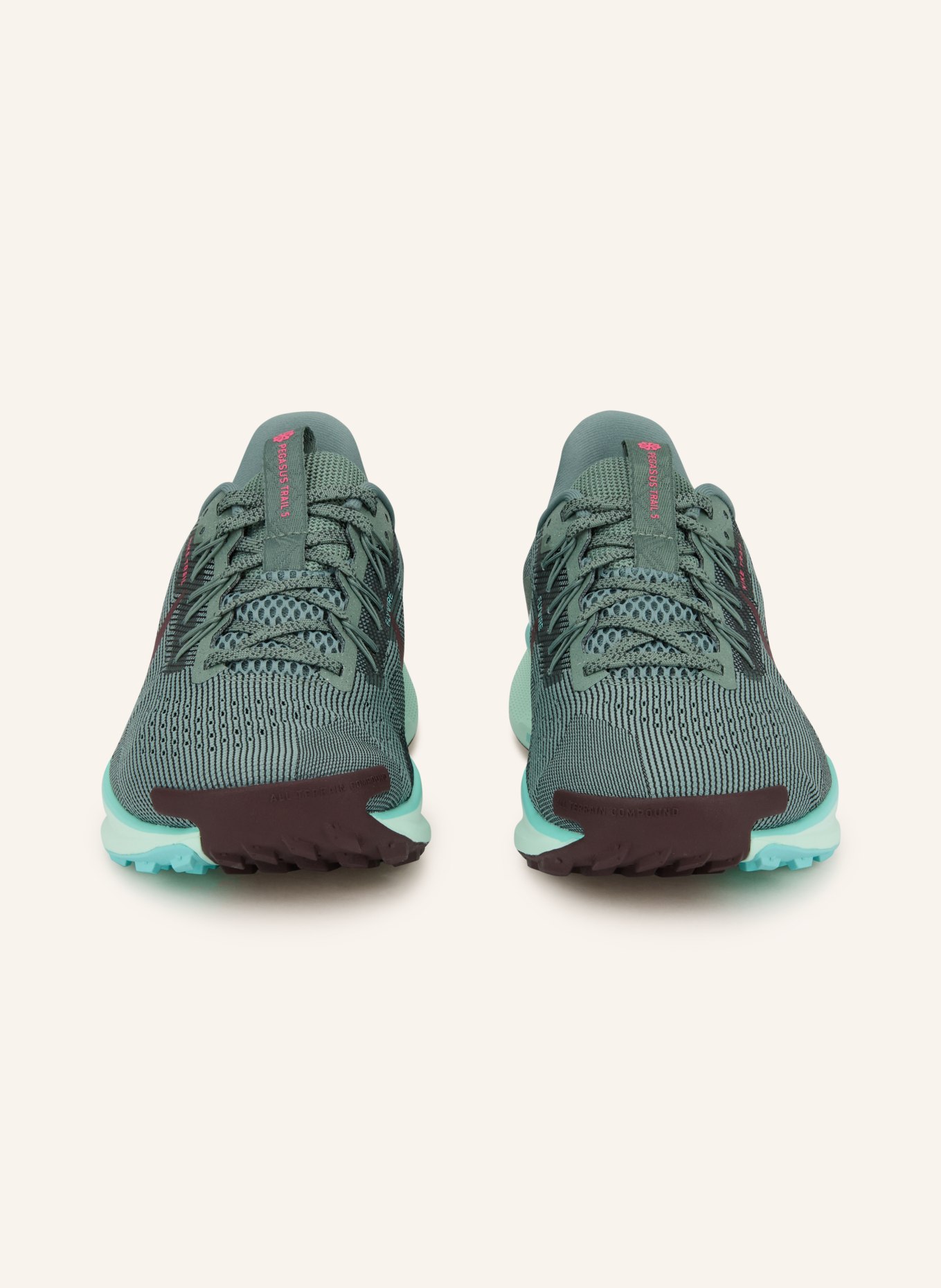 Nike Trailrunning-Schuhe REACTX PEGASUS TRAIL 5: KHAKI / DUNKELROT