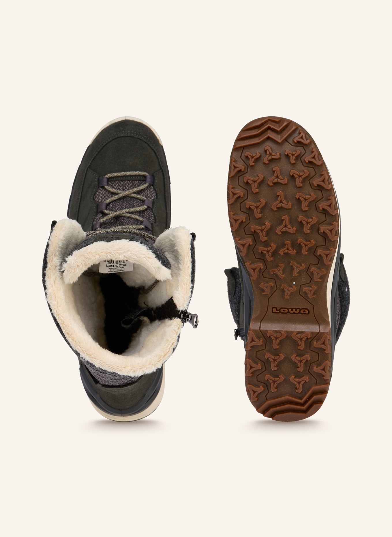 LOWA Wanderschuhe BARINA EVO GTX: DUNKELGRAU / ECRU