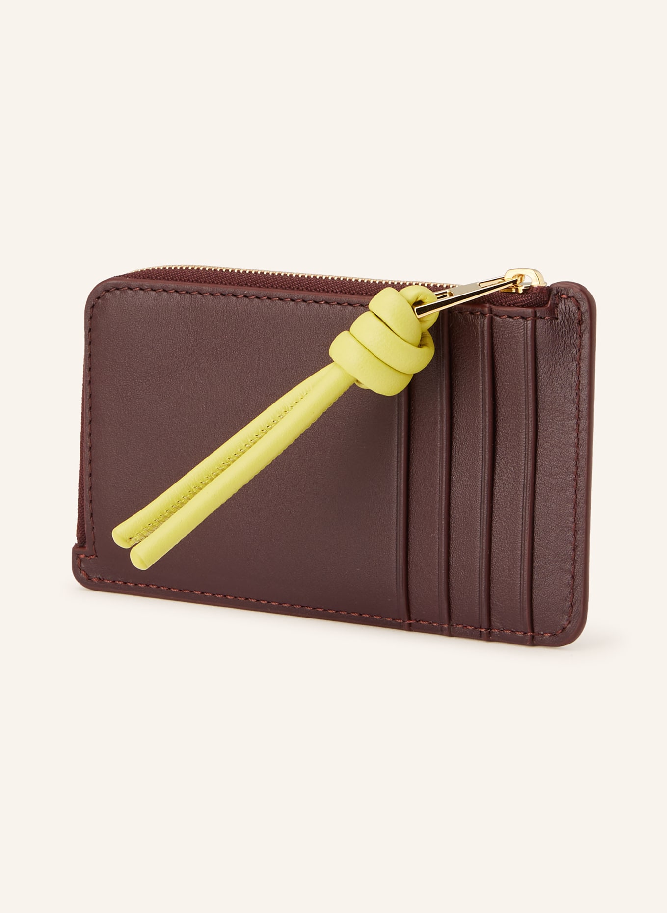 LOEWE Kartenetui: BRAUN / GOLD / NEONGELB