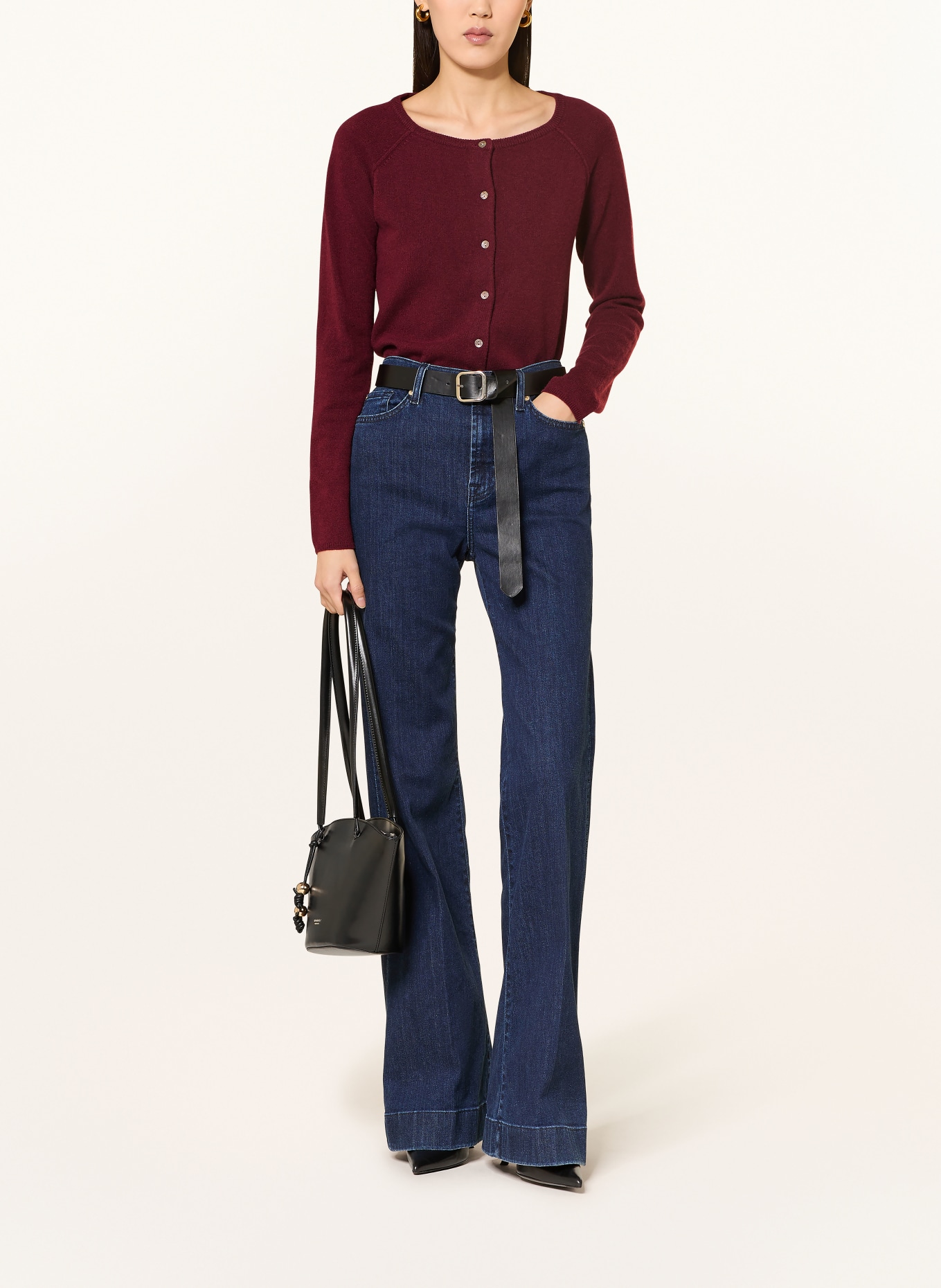 rosemunde Strickjacke LAICA mit Cashmere: DUNKELROT