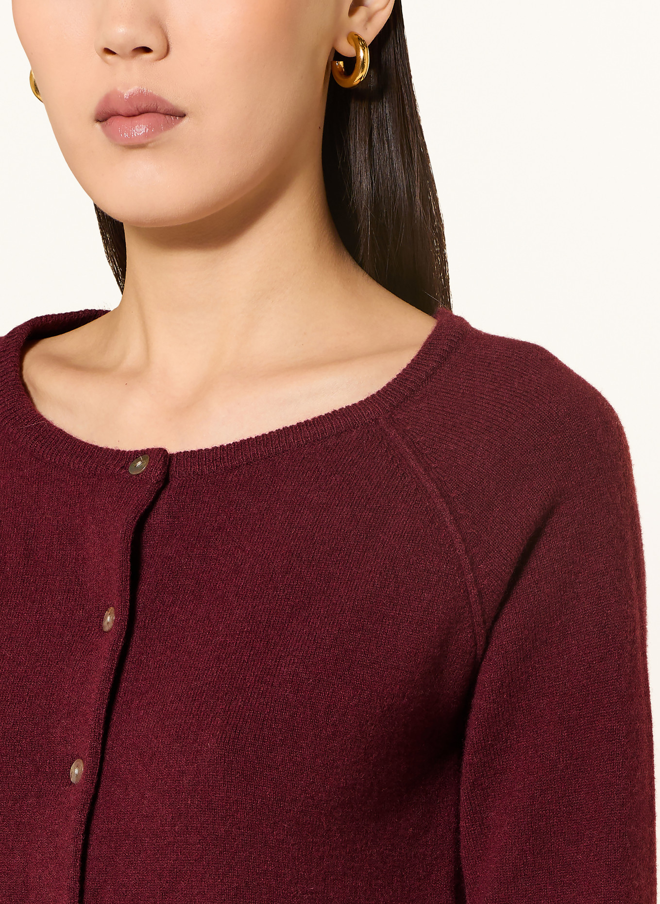 rosemunde Strickjacke LAICA mit Cashmere: DUNKELROT