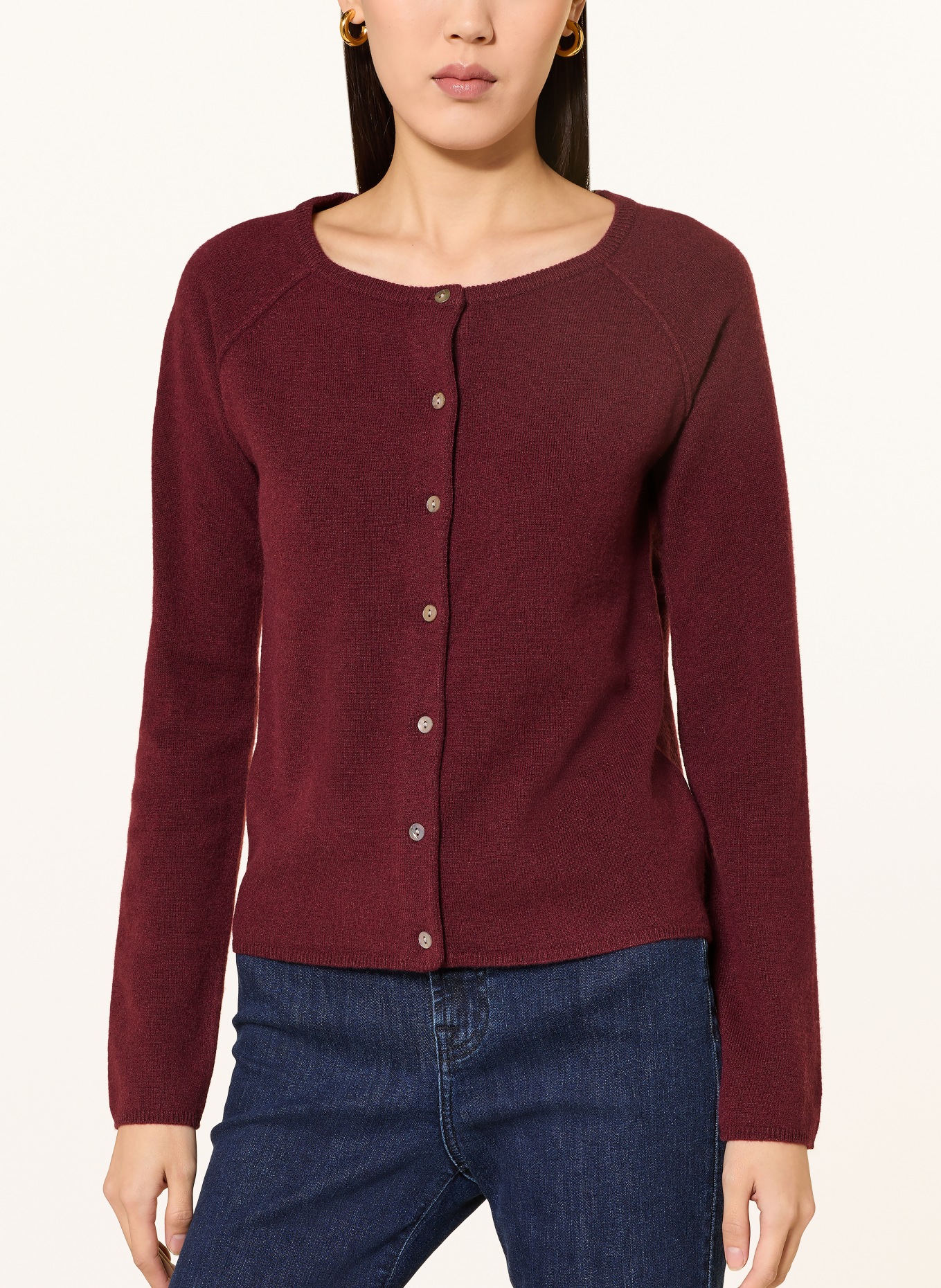 rosemunde Strickjacke LAICA mit Cashmere: DUNKELROT