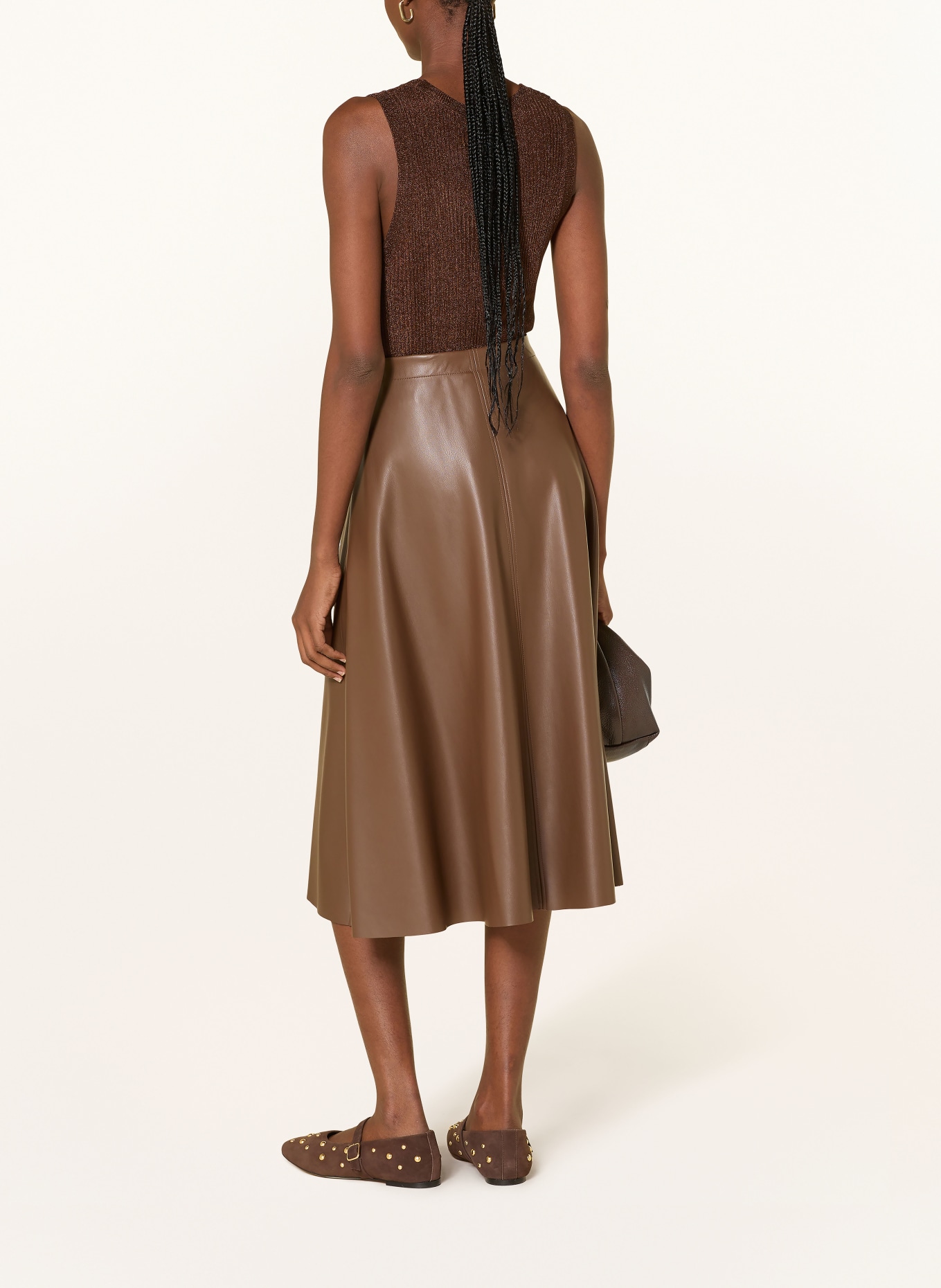 MOS MOSH Stricktop MMRELANA mit Glanzgarn: BRAUN