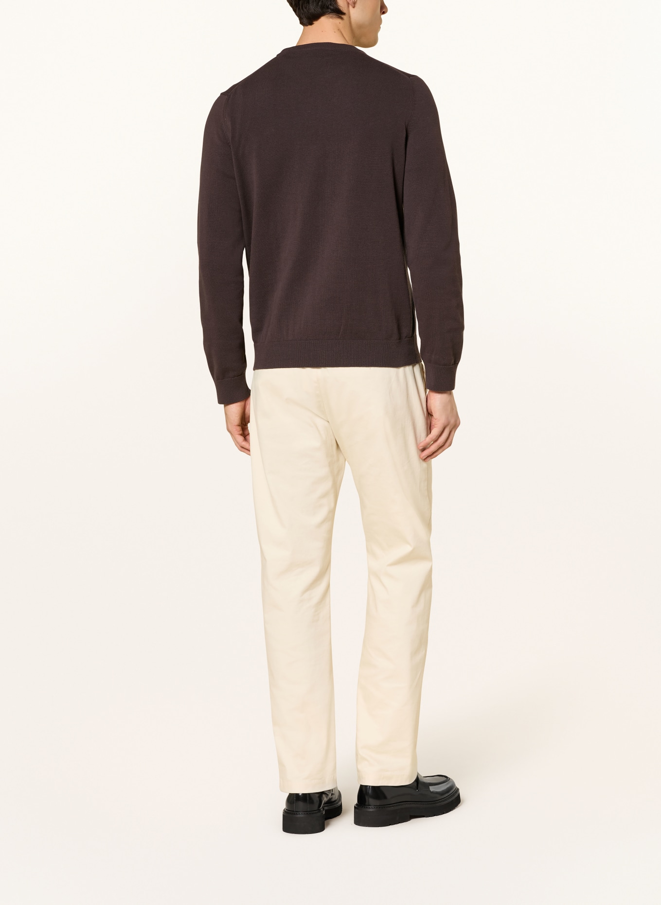 LACOSTE Svetr: TMAVĚ HNĚDÁ