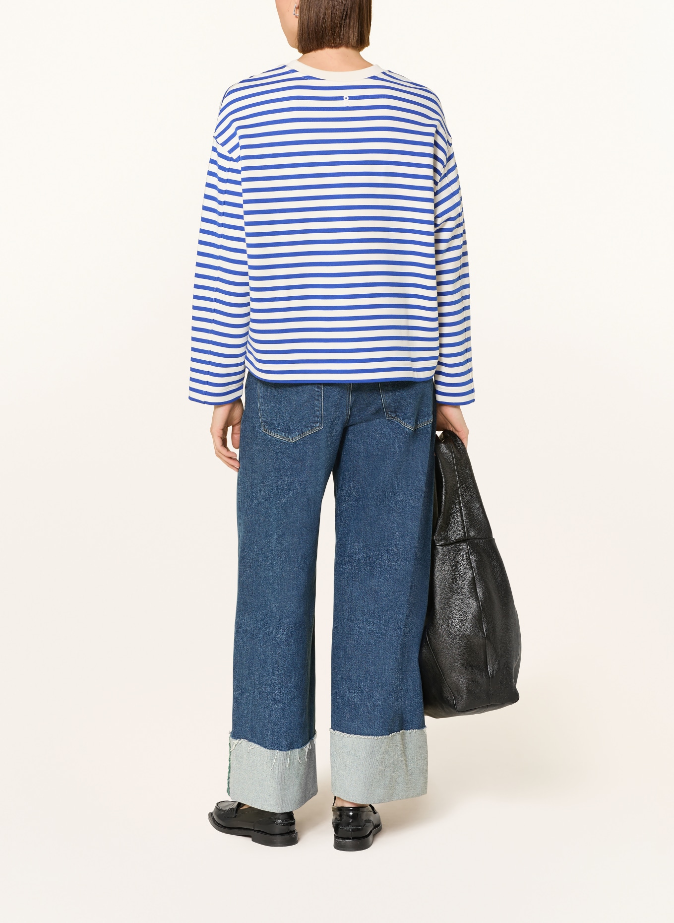 ARMEDANGELS FRANKAA MAARLEN sweatshirt: WHITE / BLUE