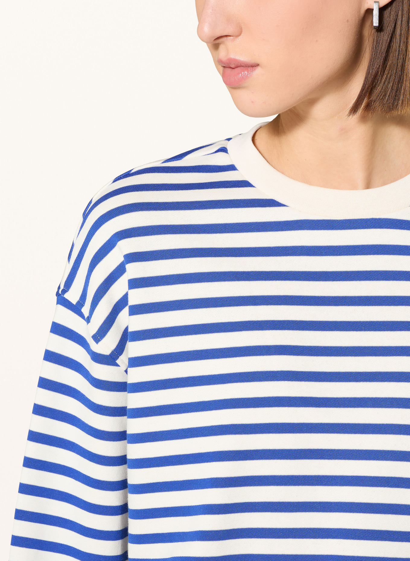 ARMEDANGELS FRANKAA MAARLEN sweatshirt: WHITE / BLUE