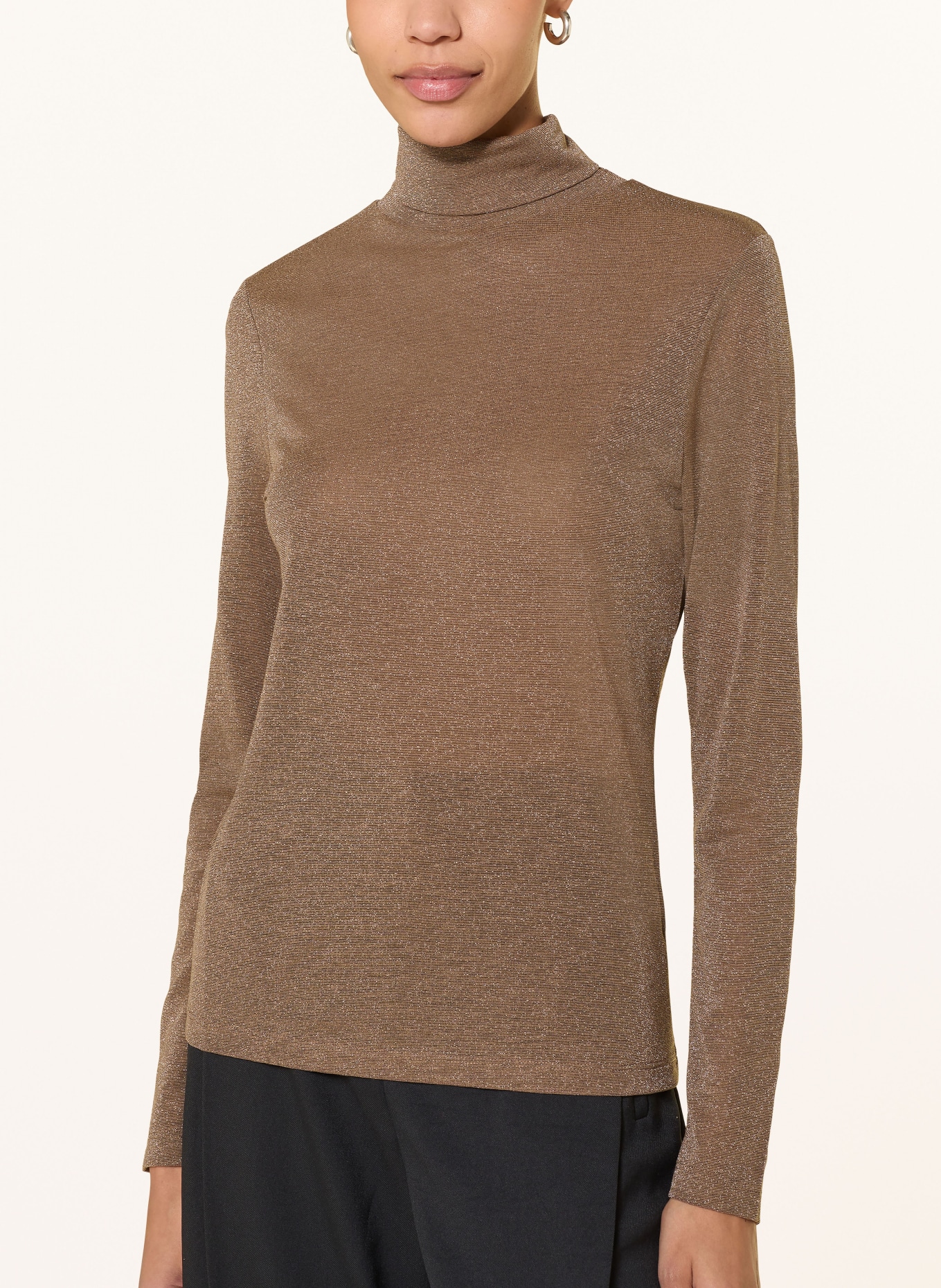 DRYKORN Rollkragenshirt ZERAFNE mit Glitzergarn: TAUPE