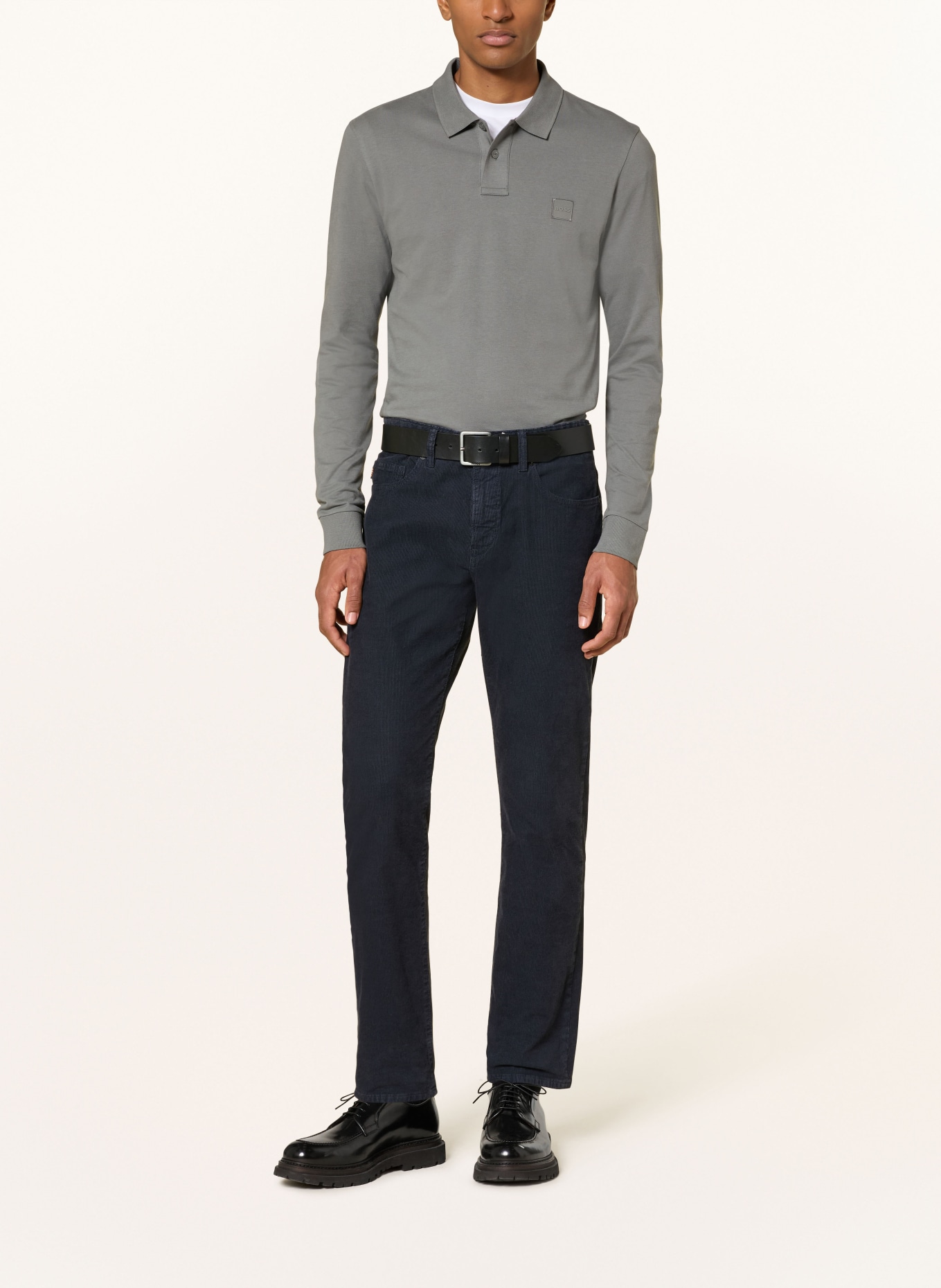 BOSS Piqué-Poloshirt PASSERBY Slim Fit: GRAU