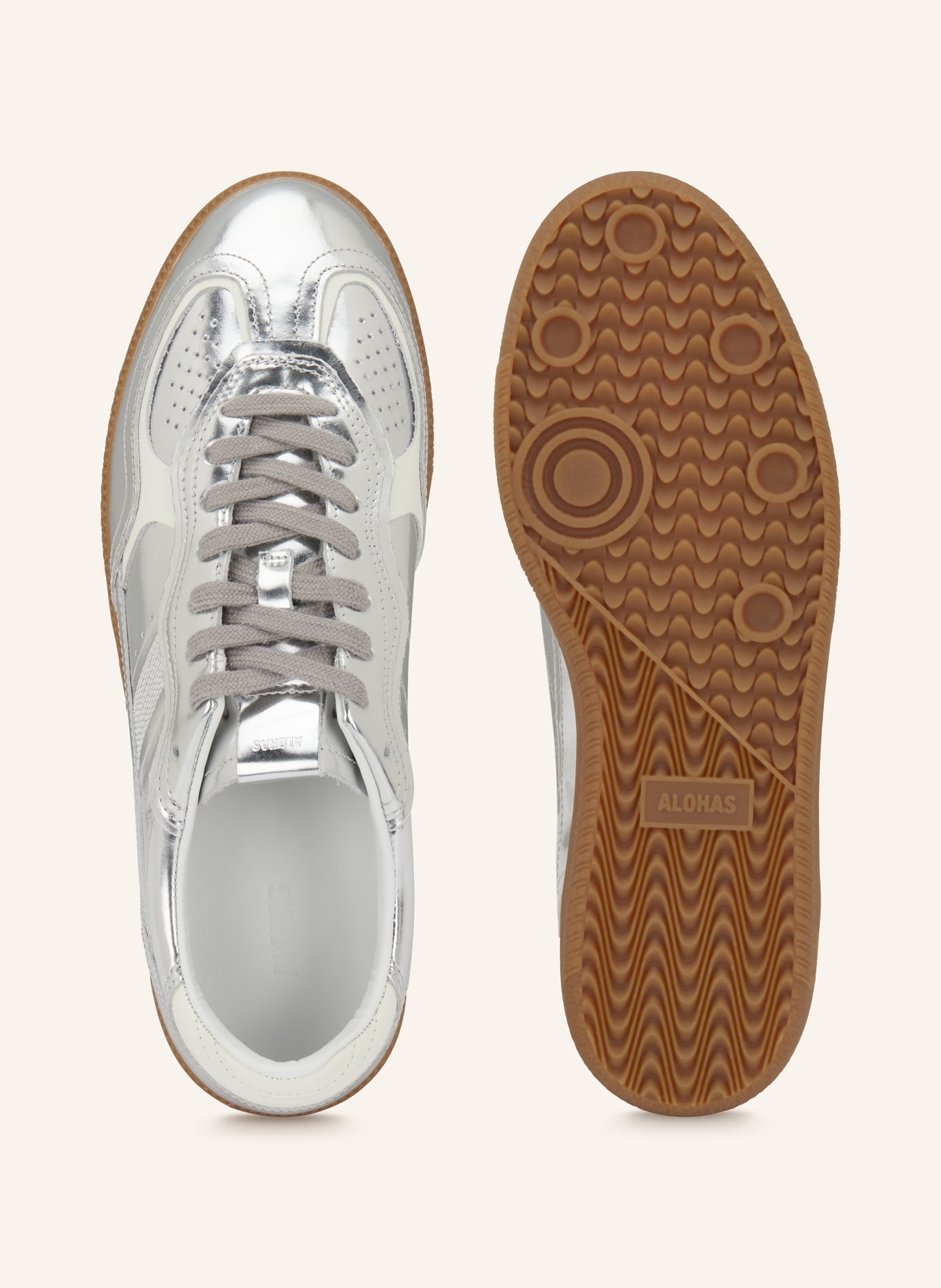 ALOHAS Sneaker TB.490: SILBER / CREME